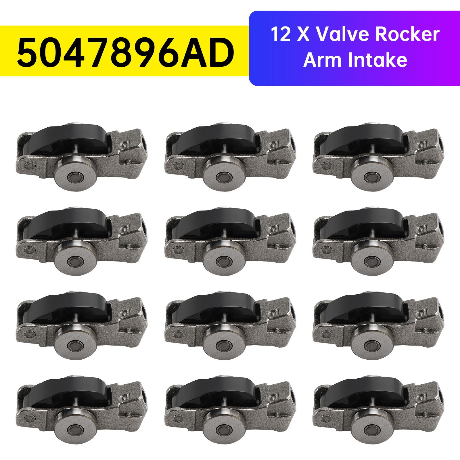 12 X Valve Rocker Arm Intake 5047896AD for Dodge Jeep Chrysler 3.6L 2016-2024
