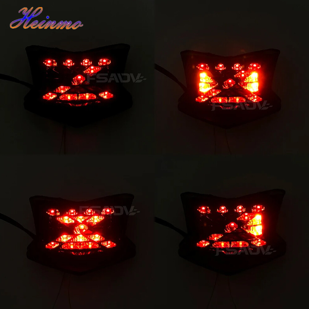 Motorcycle Integrated LED Tail Light Brake Turn Signal For Z900 Ninj 650 2017-24