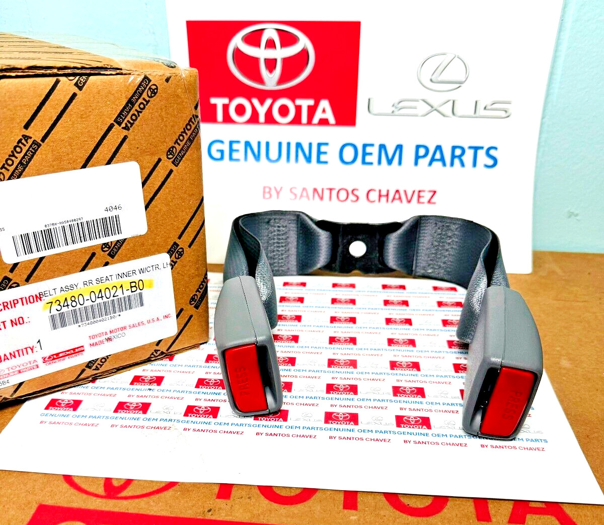 2005-2015 Tacoma Base,Pre Runner Rear Gray Seat Belt Receptacle GENUINE OEM PART 2005-2015 Tacoma Base,Pre Runner Rear Gray Seat Belt Receptacle GENUINE OEM PART