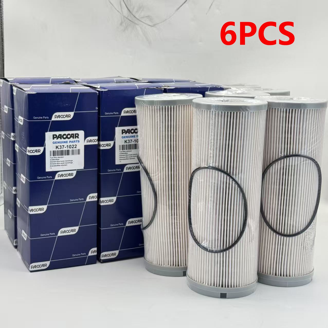 6 Pack K37-1022 Paccar Fuel Filter Fits For Kenworth Peterbilt 6 Pack K37-1022 Paccar Fuel Filter Fits For Kenworth Peterbilt