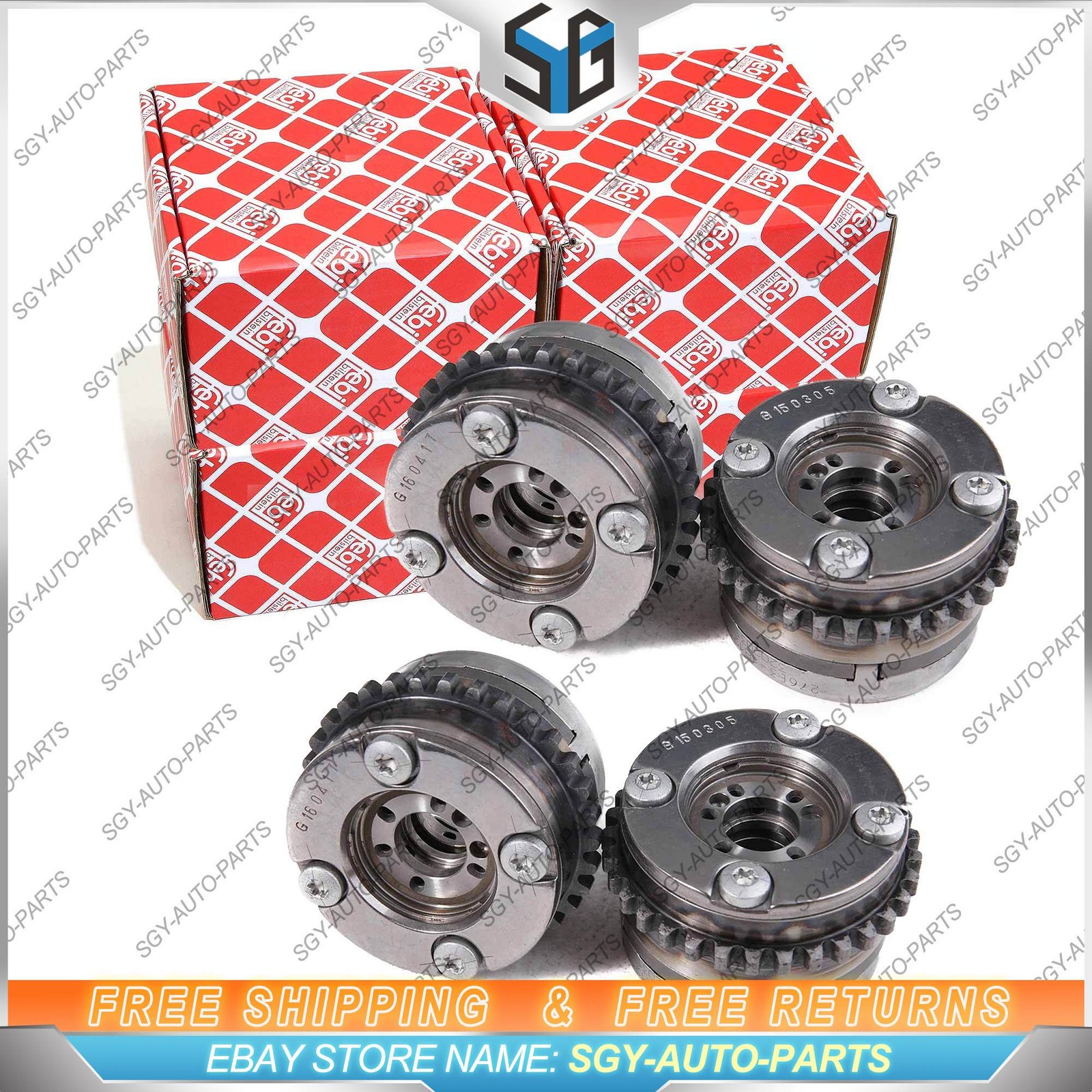 FEBI 4x Intake & Exhaust Camshaft VVT Adjuster For Mercedes E350 C350 ML350 2012