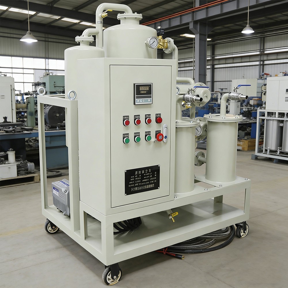 220V Hydraulic Waste Oil Water Separator Oil Filter Machine Mobile Oil Purifier