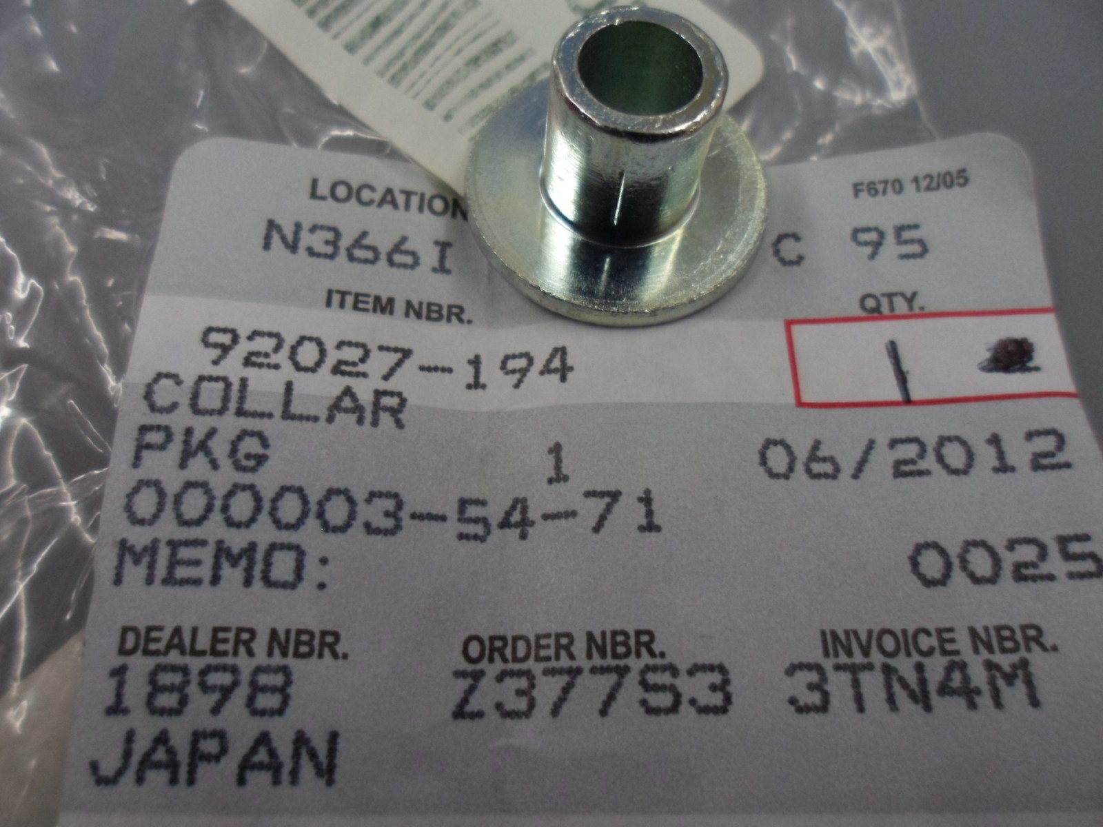 NOS Kawasaki Collar 1973-2014 KAF400 KAF620 KAF950 KD125 KD175 KDX250 92027-194