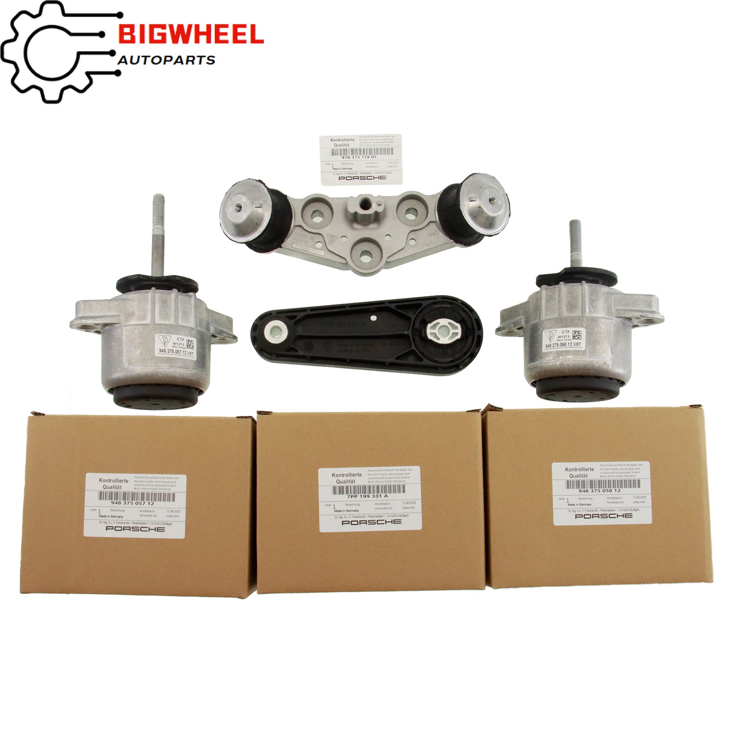 Genuine OEM 4PCS Engine Mount For Porsche Panamera 4.8L 4S S Turbo GTS 2010-2016