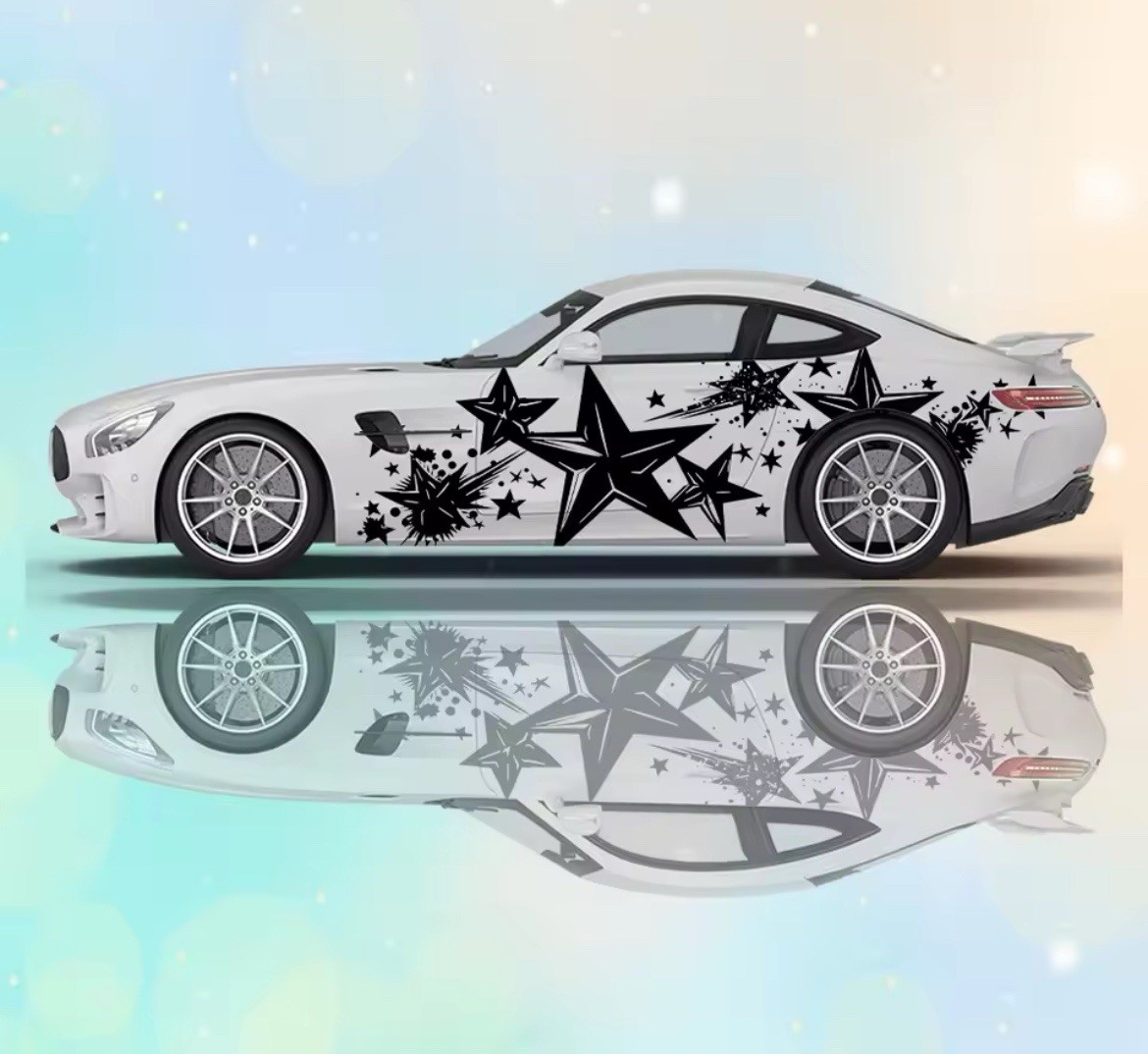 Shooting Stars Car Decal; Star Racing Livery; Both Sides; Custom Star Race Decal Shooting Stars Car Decal; Star Racing Livery; Both Sides; Custom Star Race Decal