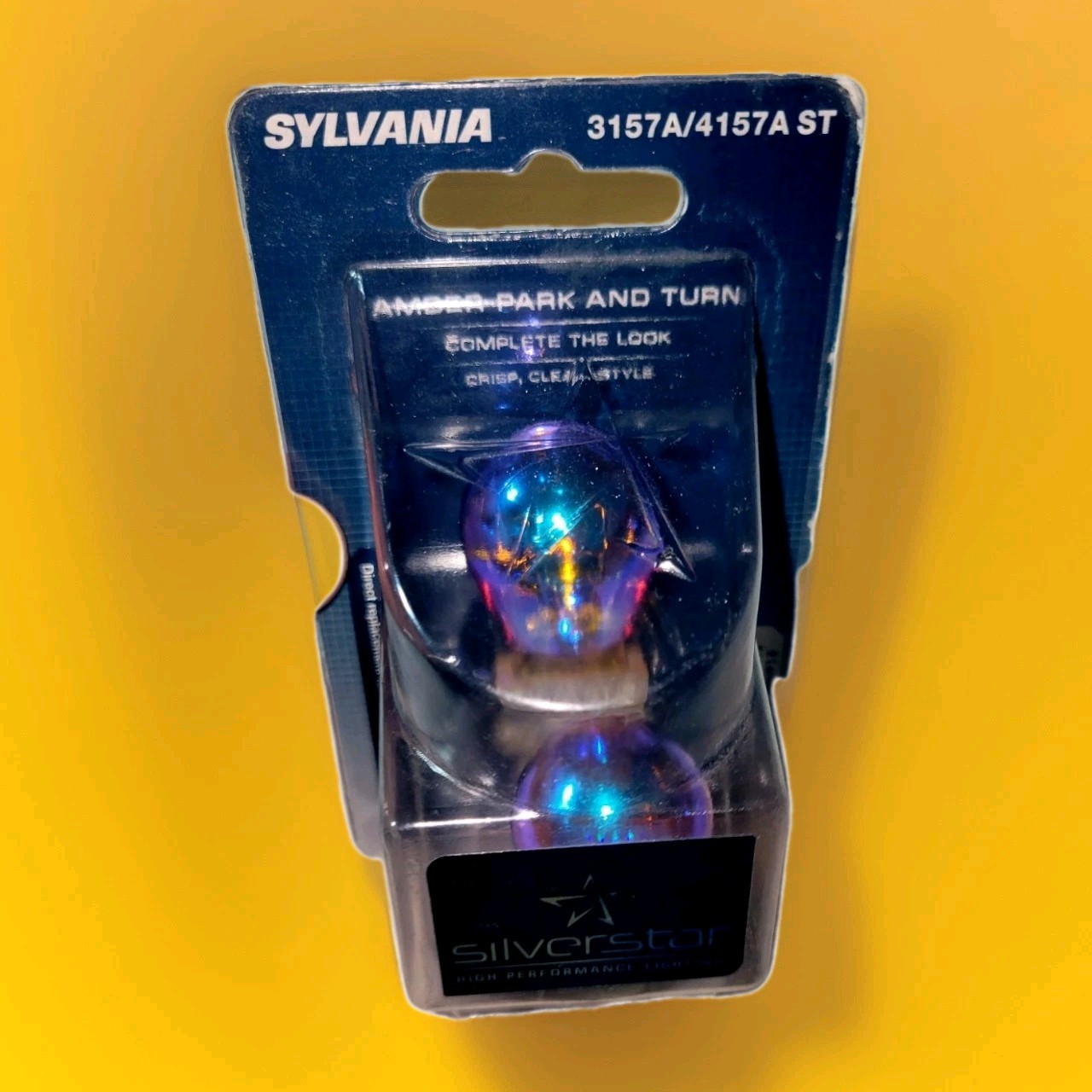 Sylvania Silverstar 3157A 4157A Amber Park & Turn Brake Light Blister Pack Pair