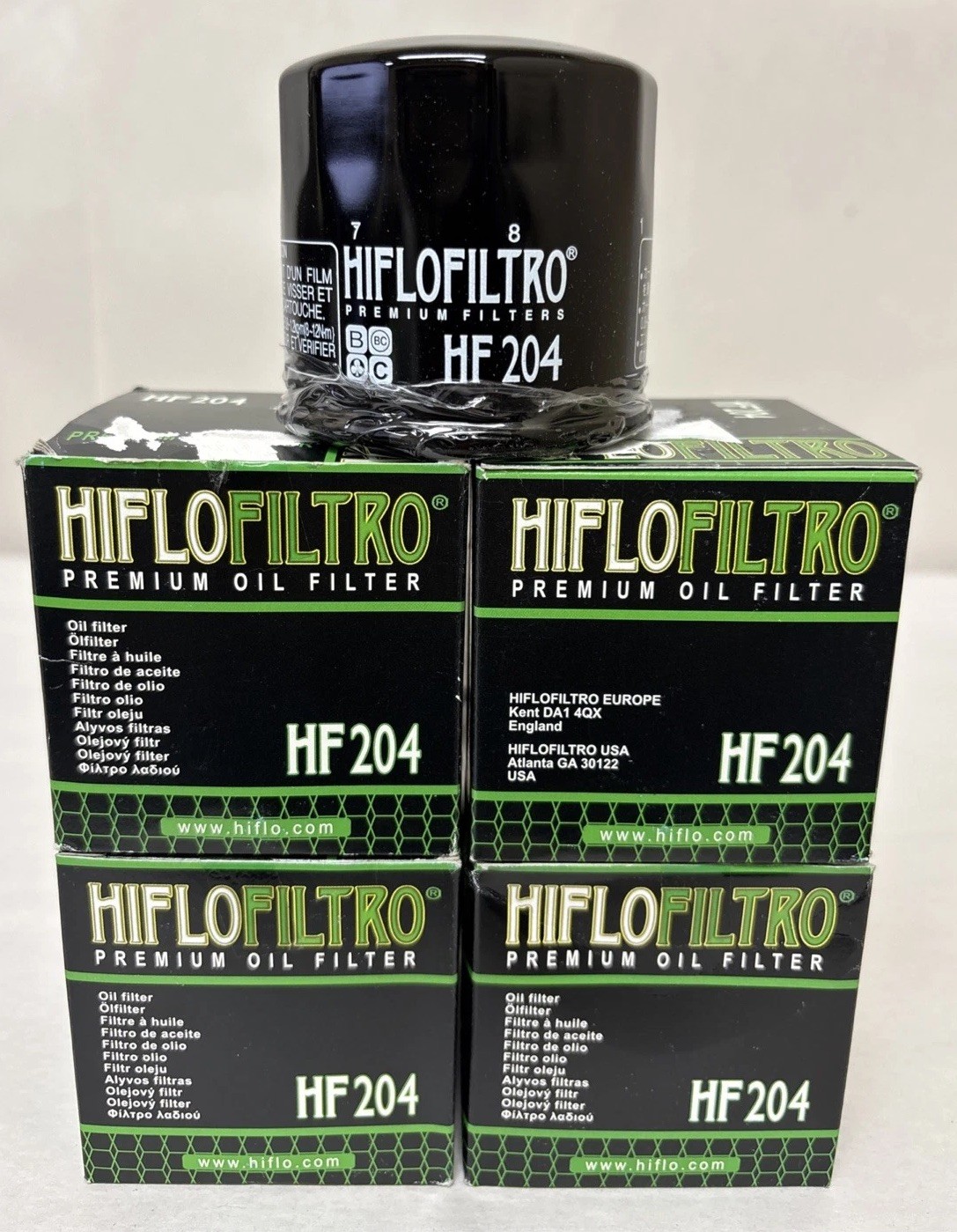 Hiflofiltro HF204 Premium Oil Filters Replaces OEM *Arctic Cat (4) 550-0204 M983