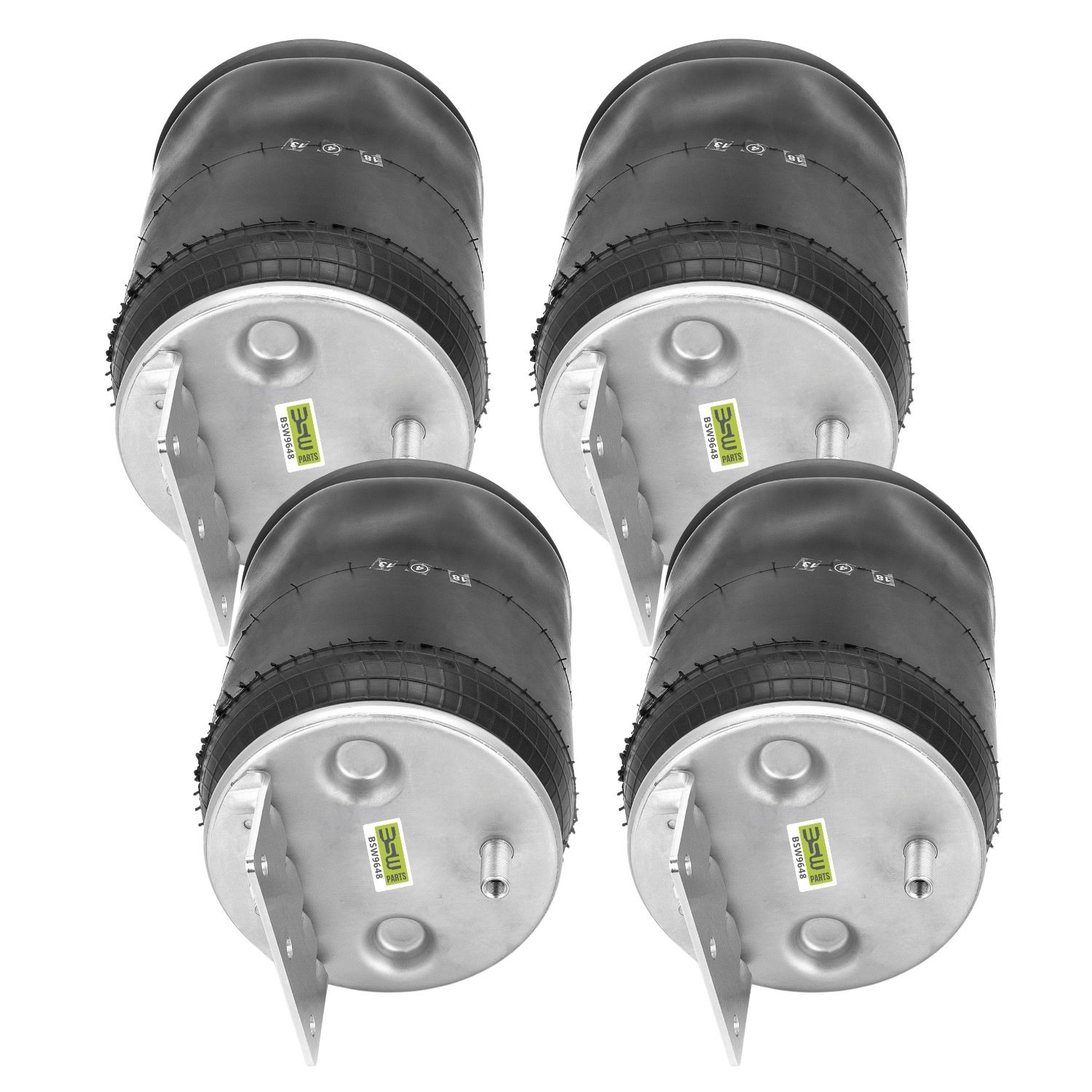 BSWParts 4 PCS Air Spring Bag Replaces Firestone W01-358-9648 Goodyear 1R12-398
