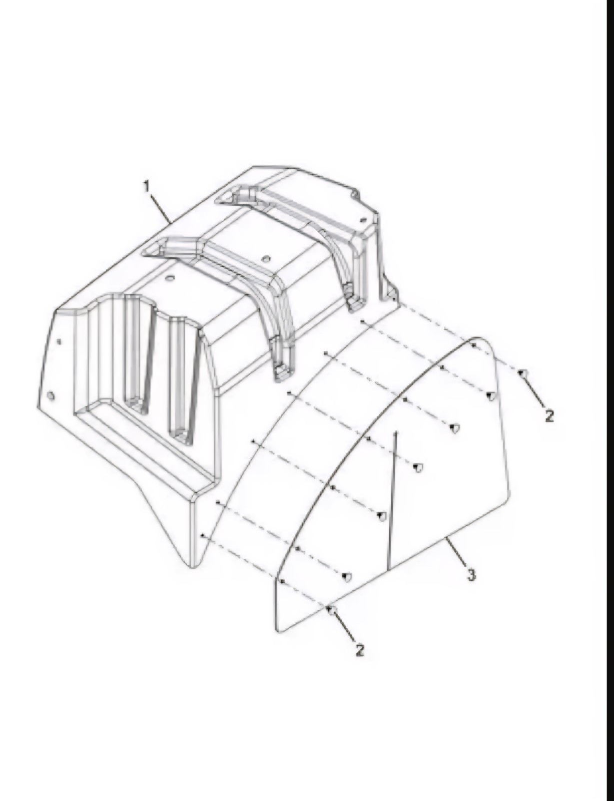 4061496C92Right-Hand Splash Panel, Long