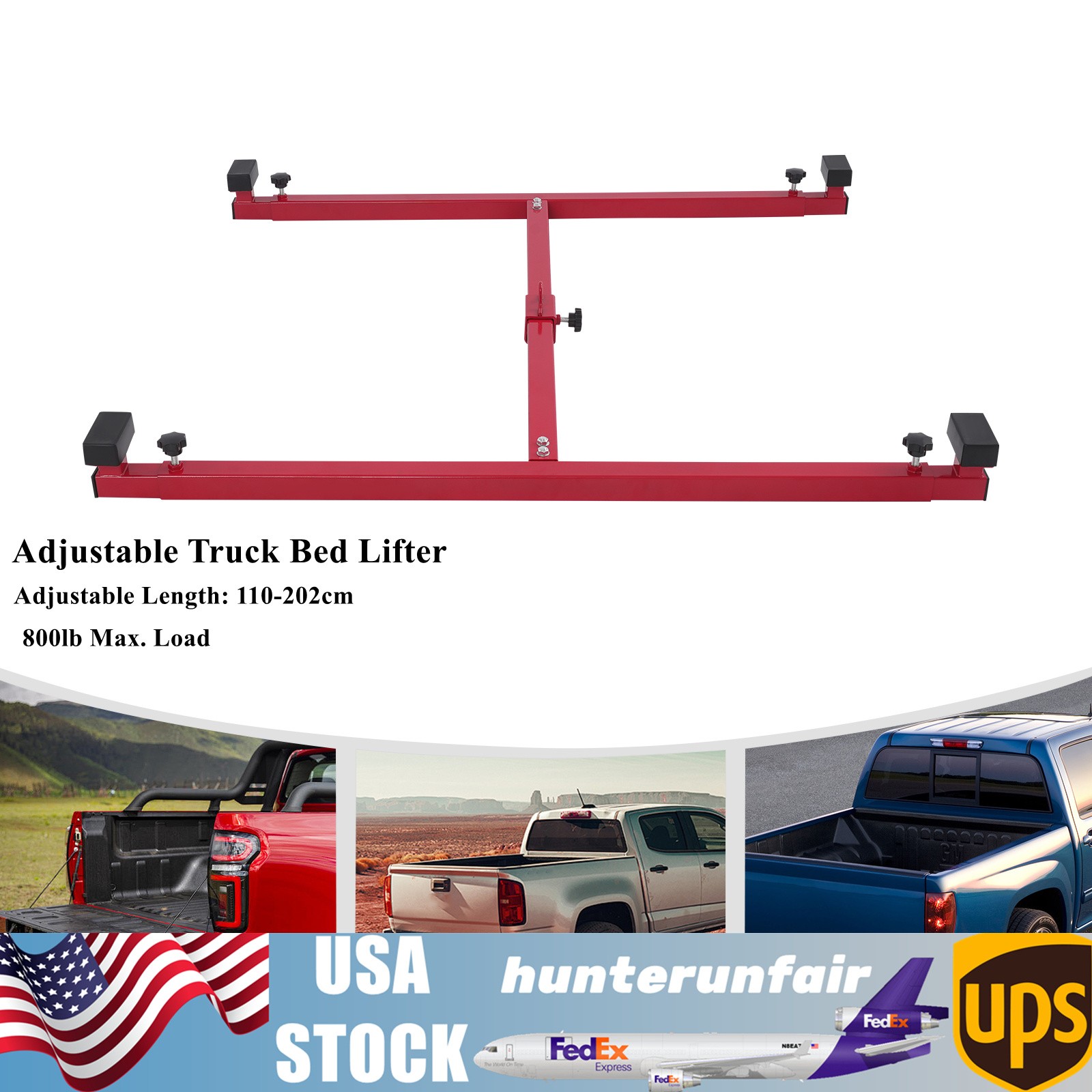 Truck Bed Lifter Box for Pickups Trucks Adjustable Truck Bed Lift Support 800LBS