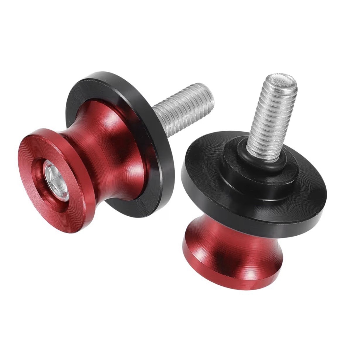 Unbranded Motorcycle Swing Arm Spools Lot of 3 Pairs 8mm M8x1.25 Red