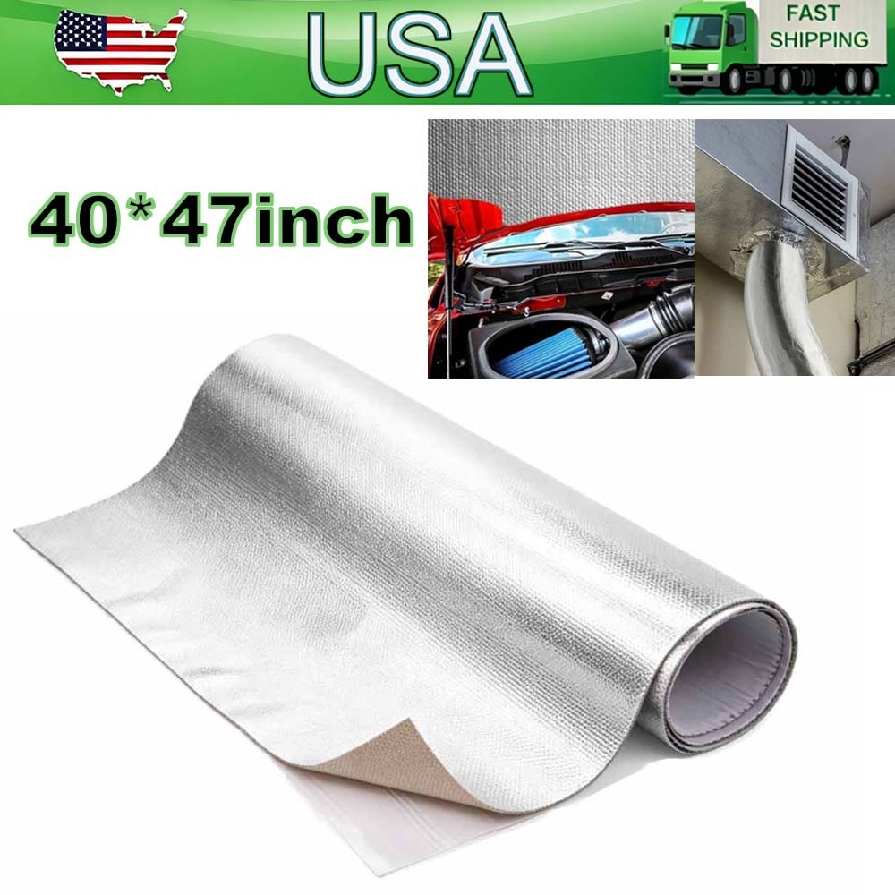 Aluminized Heat Shield Thermal Barrier Adhesive Backed Heat Sleeve 40