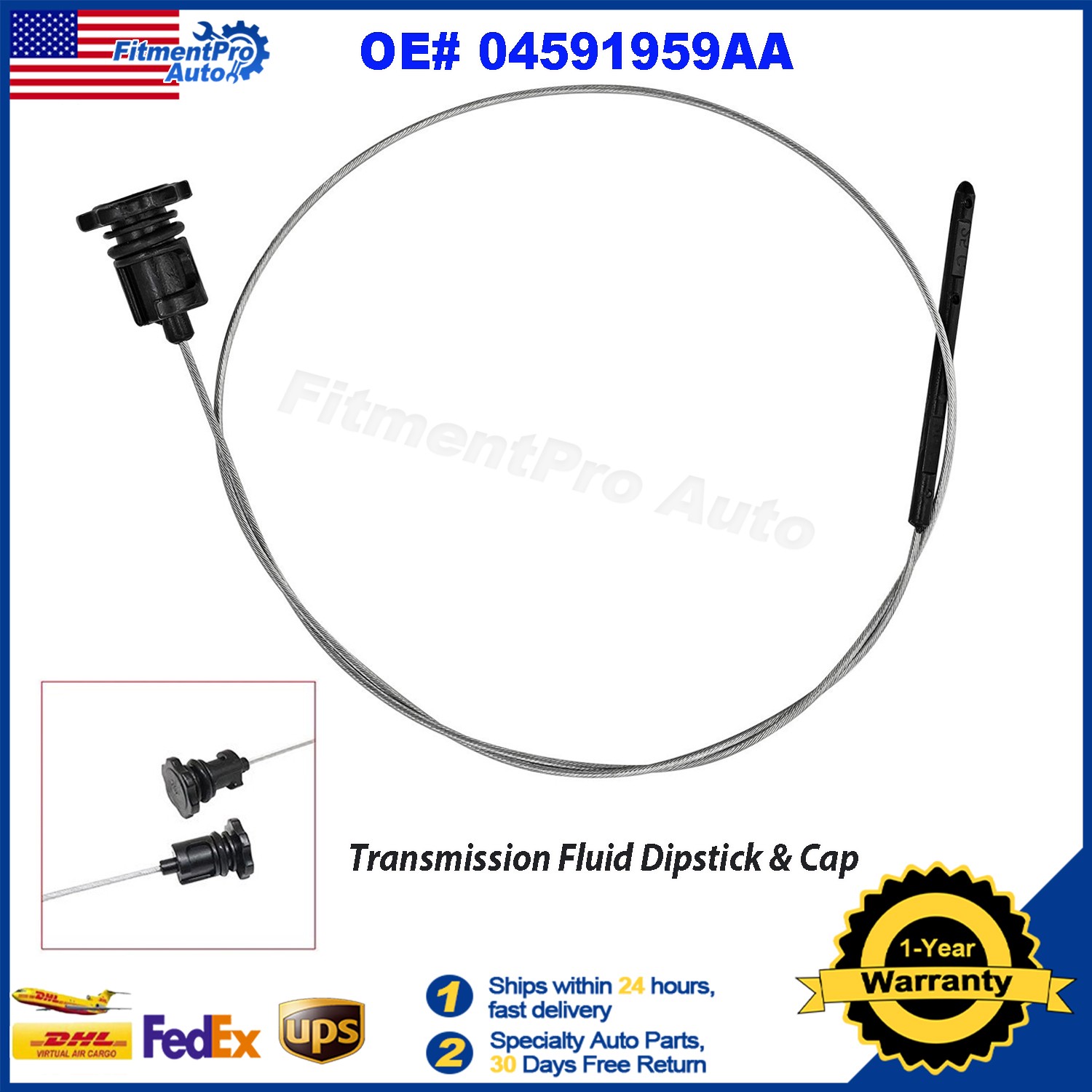 New Transmission Fluid Dipstick For 2005-2021 Chrysler Dodge Jeep Ram 04591959AA