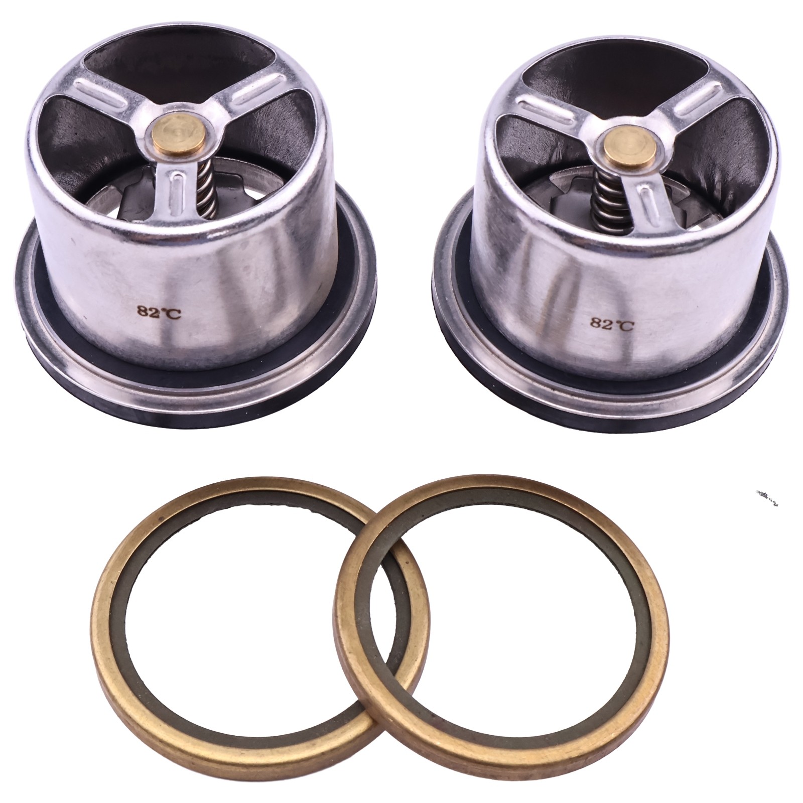 82℃ 2Pcs Thermostat 23532436 Suitable for Detroit Engine Series 60
