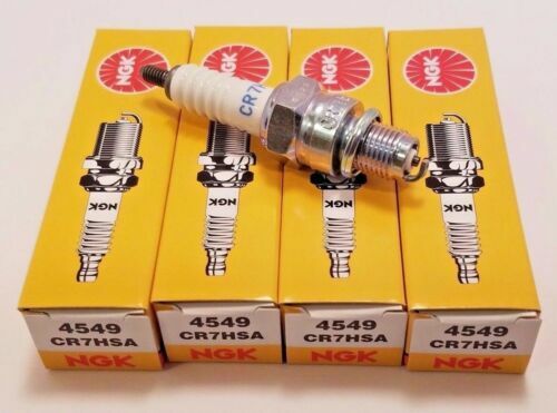 SET OF 4 NGK CR7HSA Spark Plug 4549 SET OF 4 NGK CR7HSA Spark Plug 4549