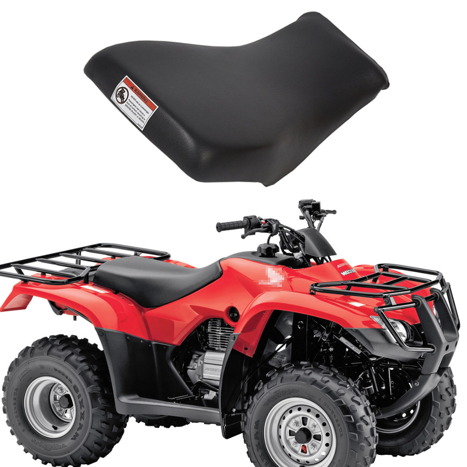 For Honda Recon 250 TRX250 TRX250TE TRX250TM 2x4 05-24 ATV Black Complete Seat