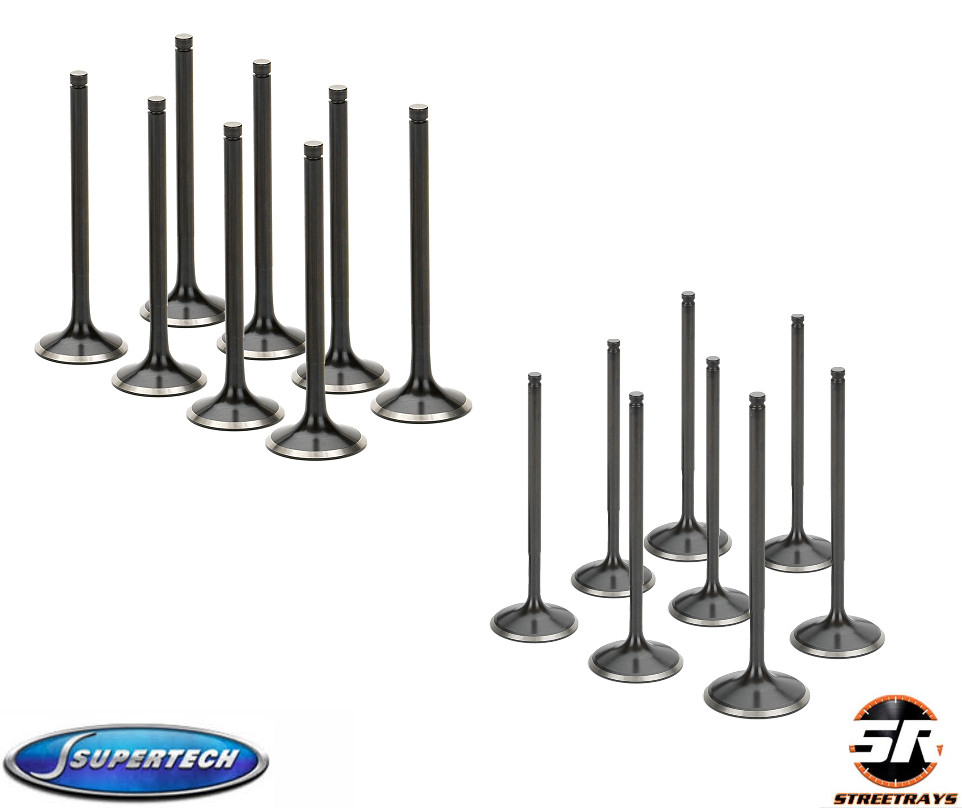 SuperTech Black Nitride Exhaust + Intake Valves For Subaru EJ20 & EJ25 Turbo