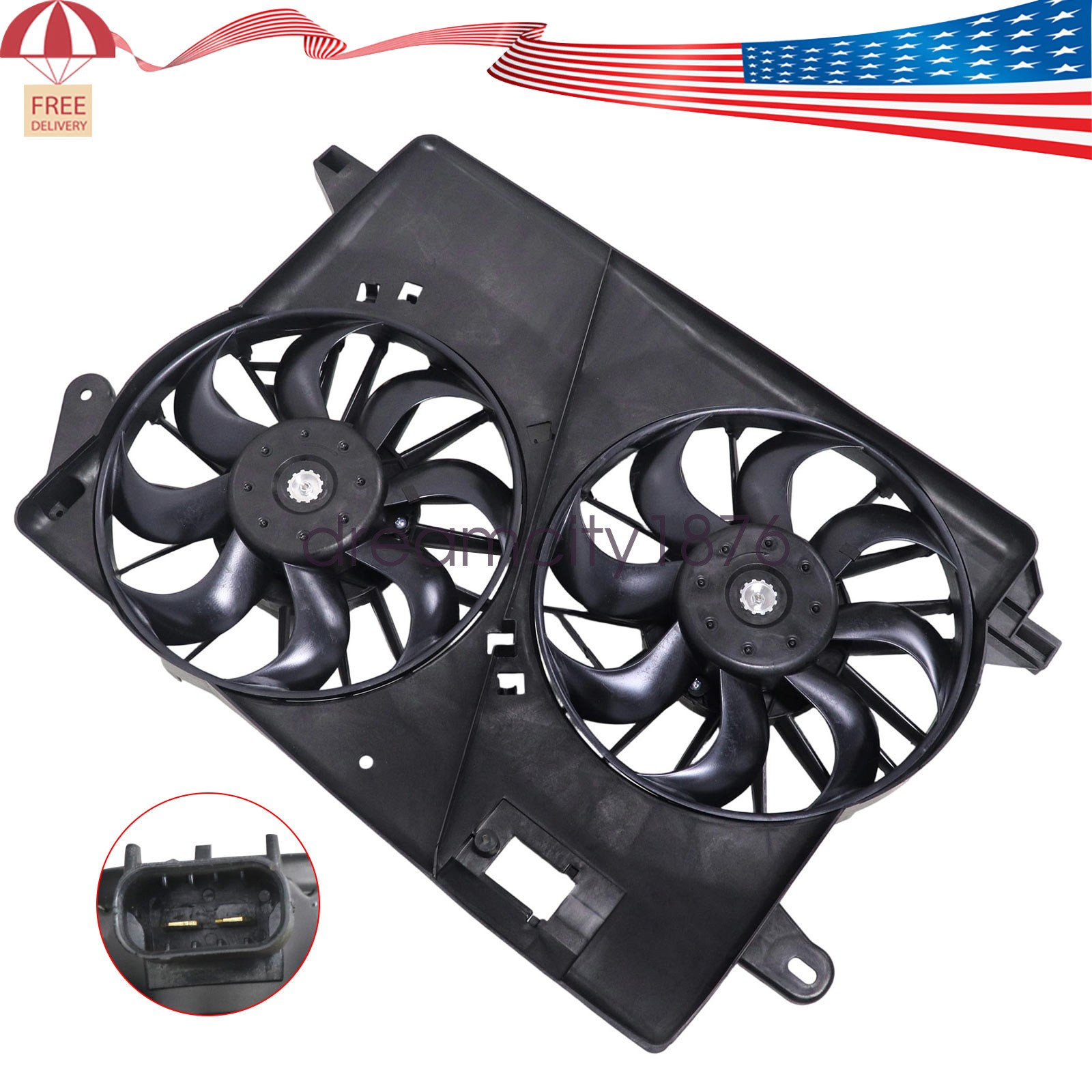 Radiator Fan Fit 2009-2023 Dodge Charger V6 3.6L V8 5.7L 6.1L 6.2L 6.4L