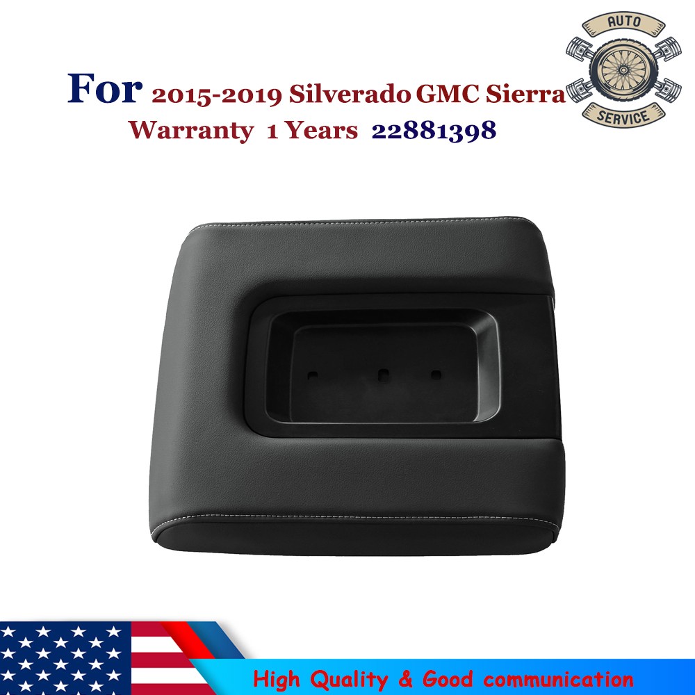 For 2014-19 Silverado Sierra Middle Seat Black Console Armrest Lid 22881398