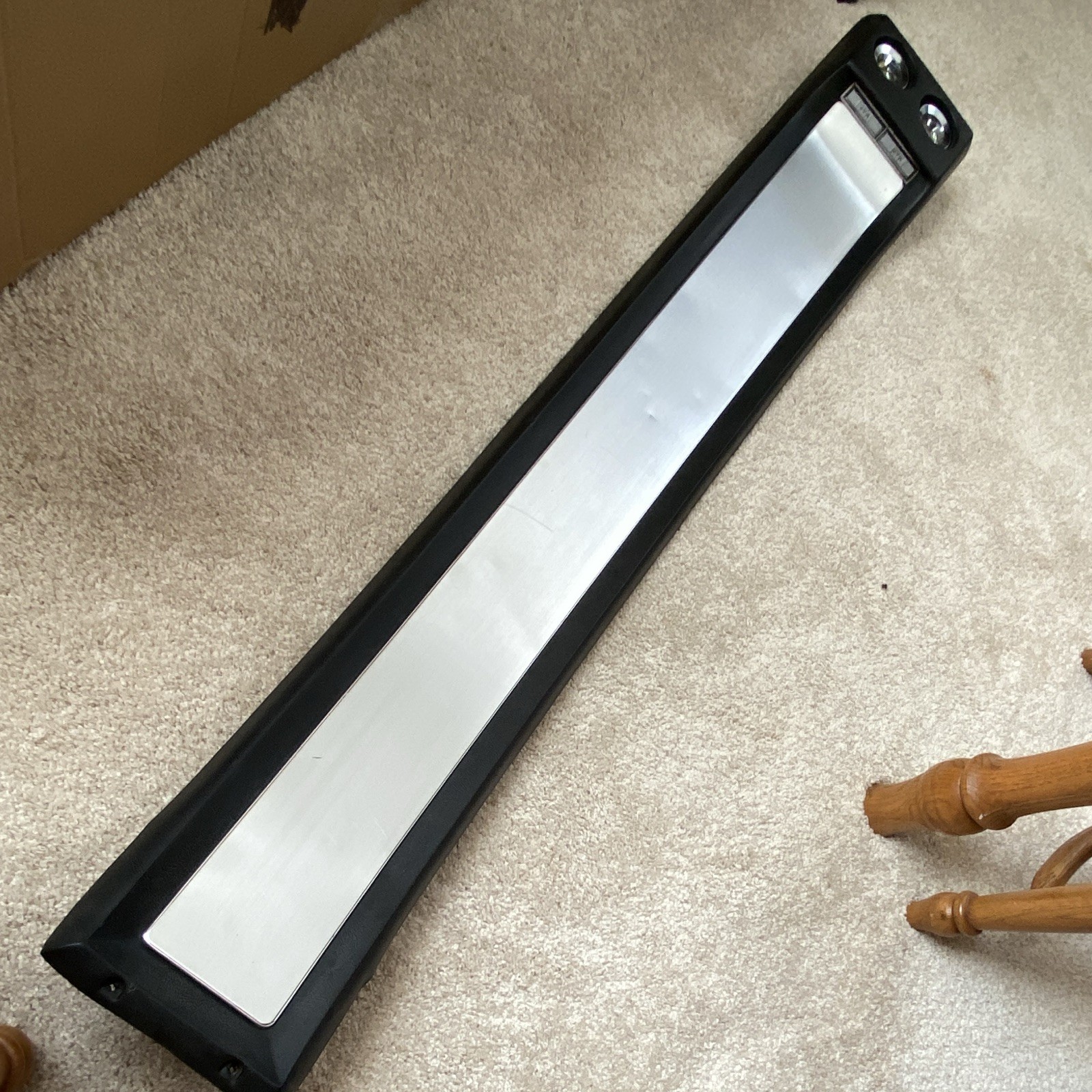 1967-1968 Mustang Coupe Original Black Overhead Roof Console Aluminum w/Lights
