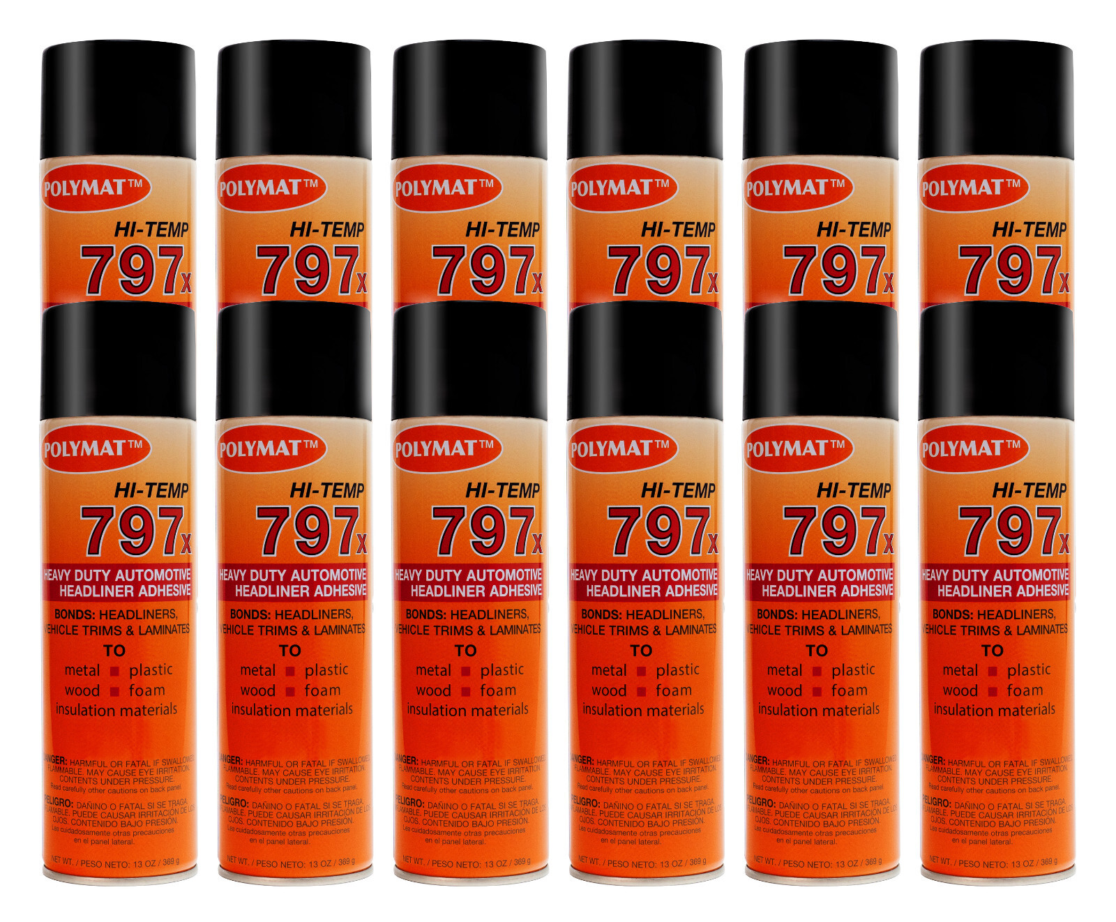 QTY12 Polymat 797 High-Temp Adhesive Automotive Industrial HEADLINER GLUE [160F]