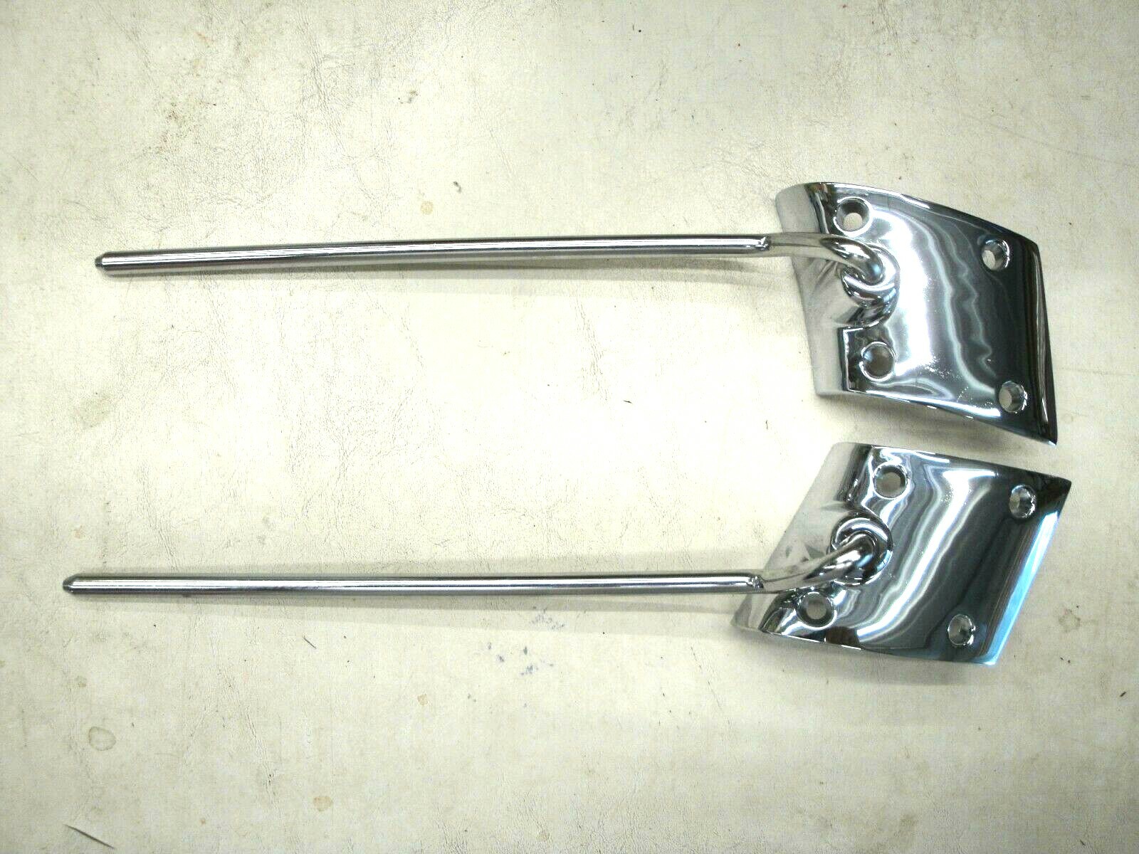 1963 63 FORD CONVERTIBLE CHROME SUNVISOR BRACKETS GALAXIE FULL SIZE NEW *