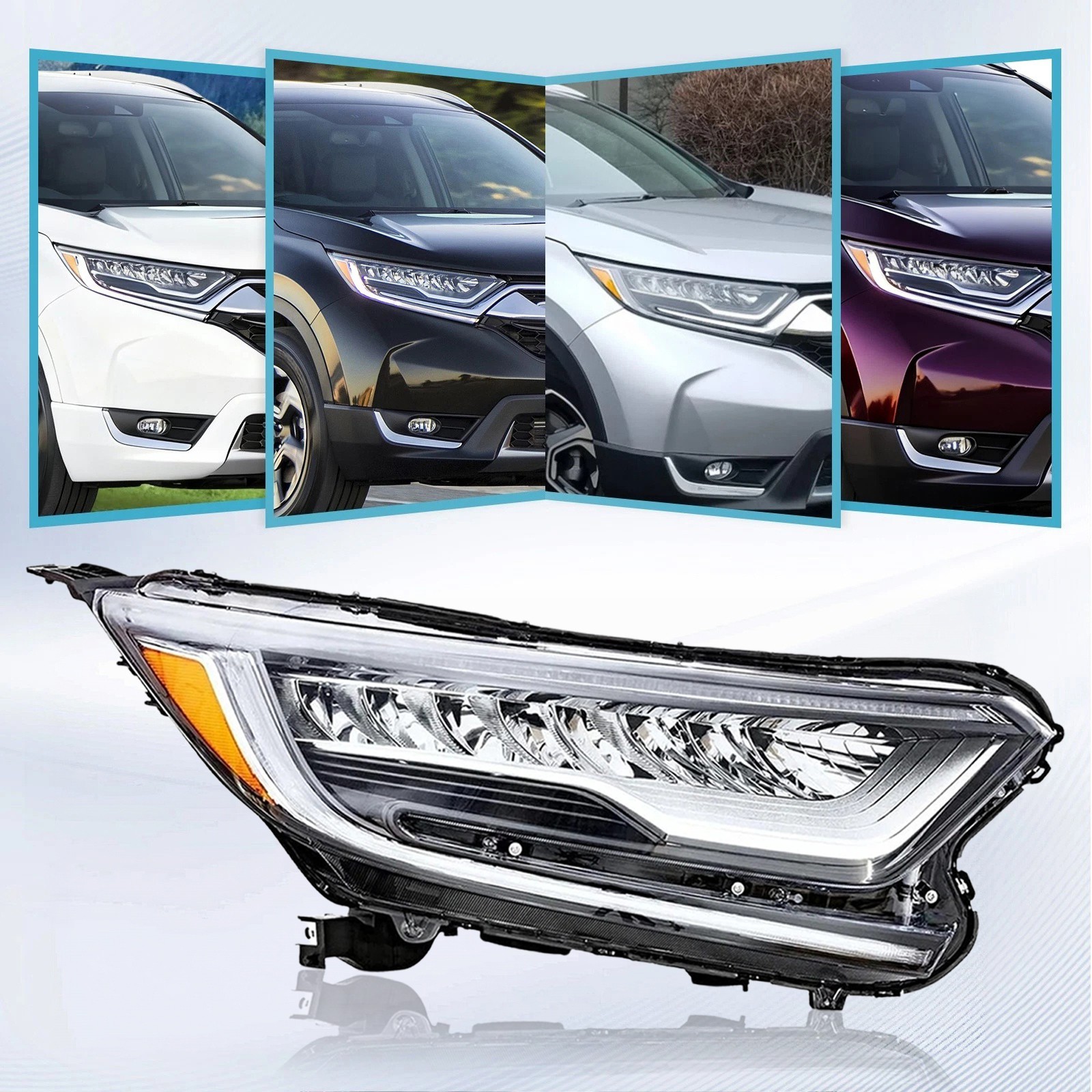Right Passenger Side Headlight Headlamp Assembly For Honda CR-V 2017-22 Full LED Right Passenger Side Headlight Headlamp Assembly For Honda CR-V 2017-22 Full LED
