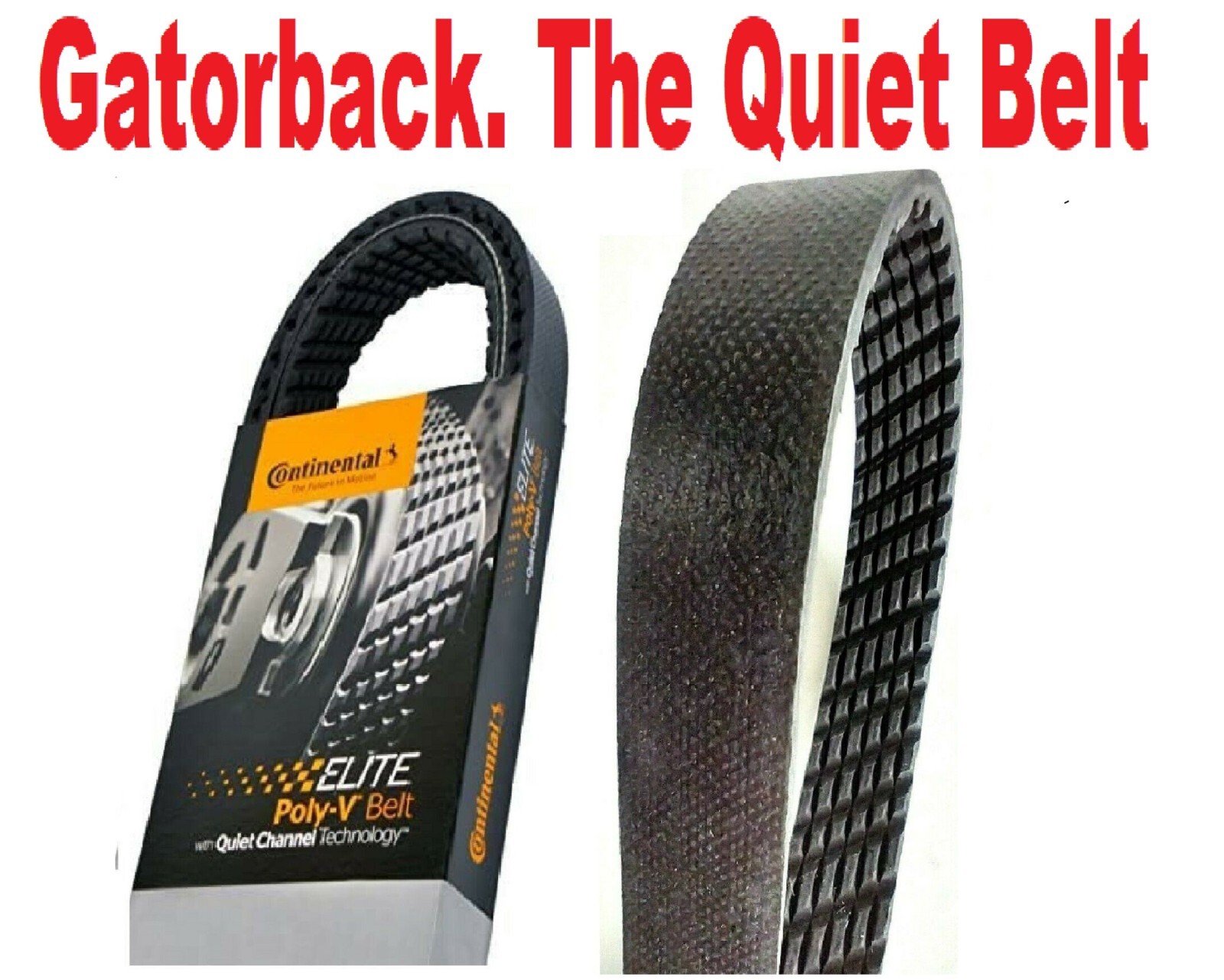 Serpentine Poly-V Belt Quiet Belt Gatorback CONTINENTAL ELITE 4060822, 6PK2087