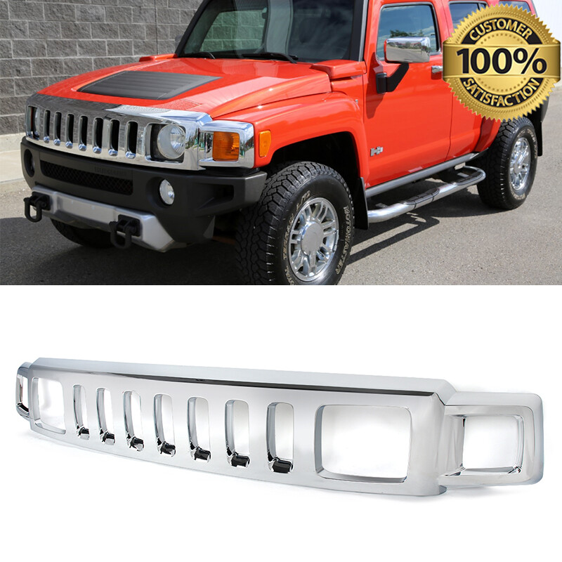 Front Chrome Grille Grill Assembly For Hummer H3 2006 2007 2008 2009 2010 New