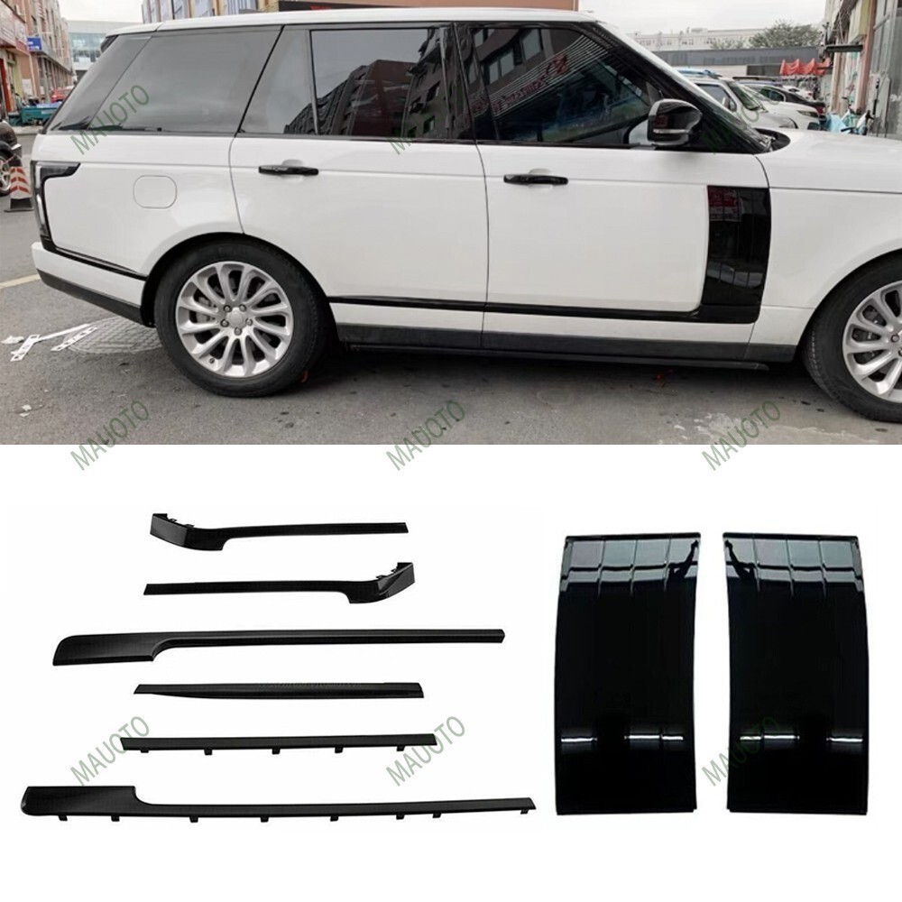 8PCS Door Side Body Fender Vent Molding Trim Strip Kits For LR Range Rover 13-22