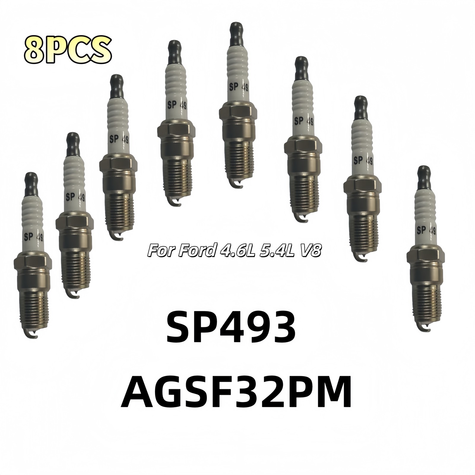 8PCS OEM SP-493 Platinum SPARK PLUGS AGSF32PM For Ford 4.6L 5.4L V8 US NEW 8PCS OEM SP-493 Platinum SPARK PLUGS AGSF32PM For Ford 4.6L 5.4L V8 US NEW