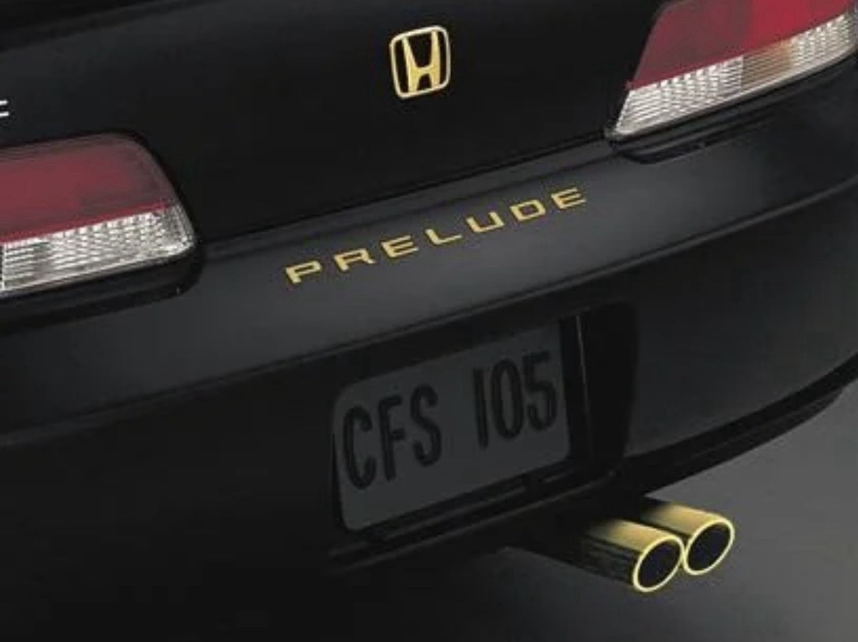 1997-2001 Honda Prelude Gold Rear Emblem Logo BB6 Type SH H22 OEM JDM Rare 1997-2001 Honda Prelude Gold Rear Emblem Logo BB6 Type SH H22 OEM JDM Rare