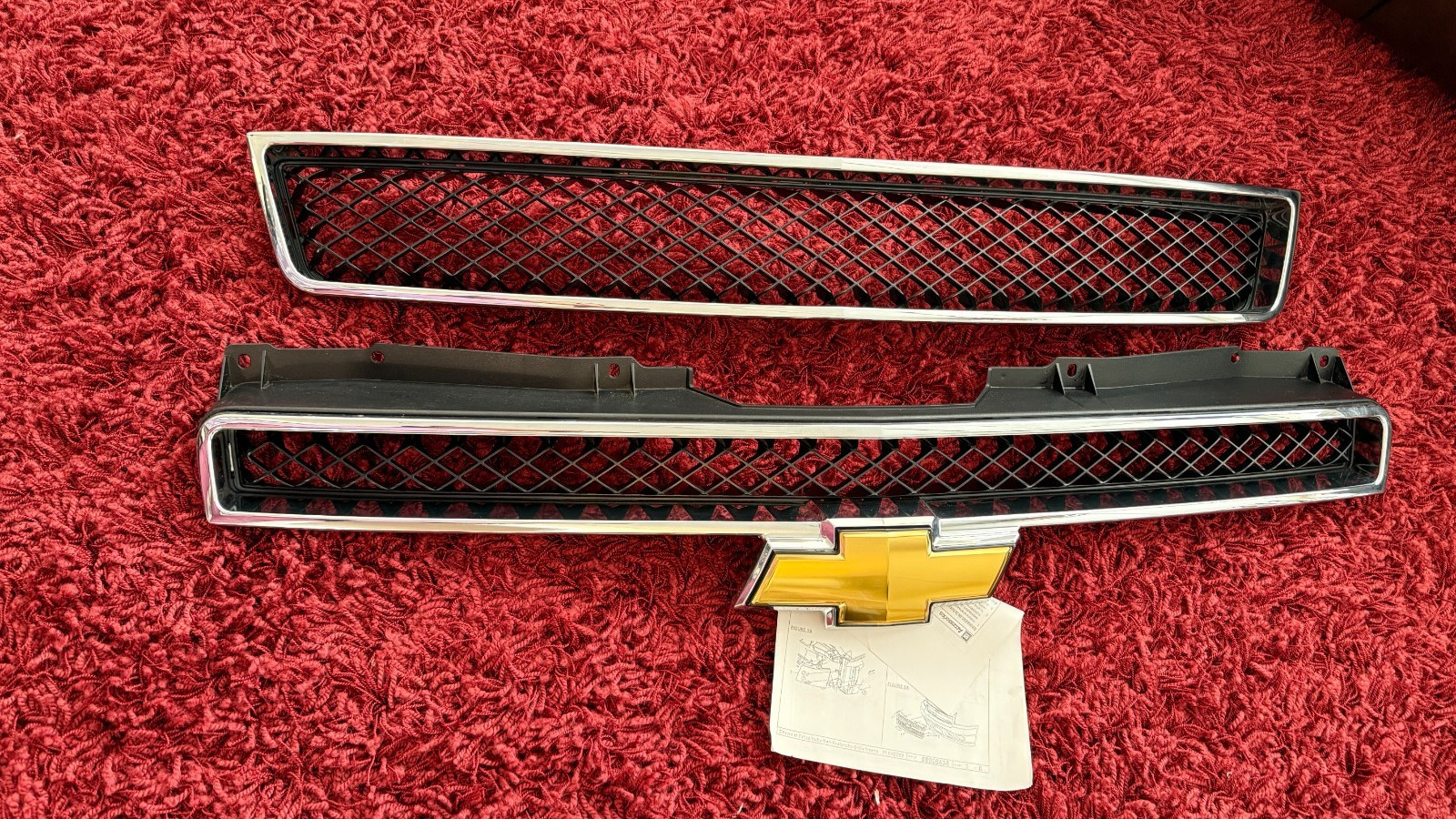 07-14 GM Chevrolet Upper Lower Black Chrome Surround Grille 15835086 15835085 OE