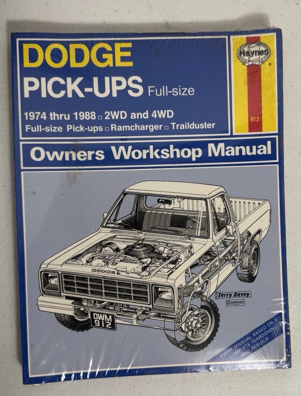 Haynes 912 Dodge Pickups 1974-1988 Ramcharger Trailduster 2WD 4WD Manual NOS