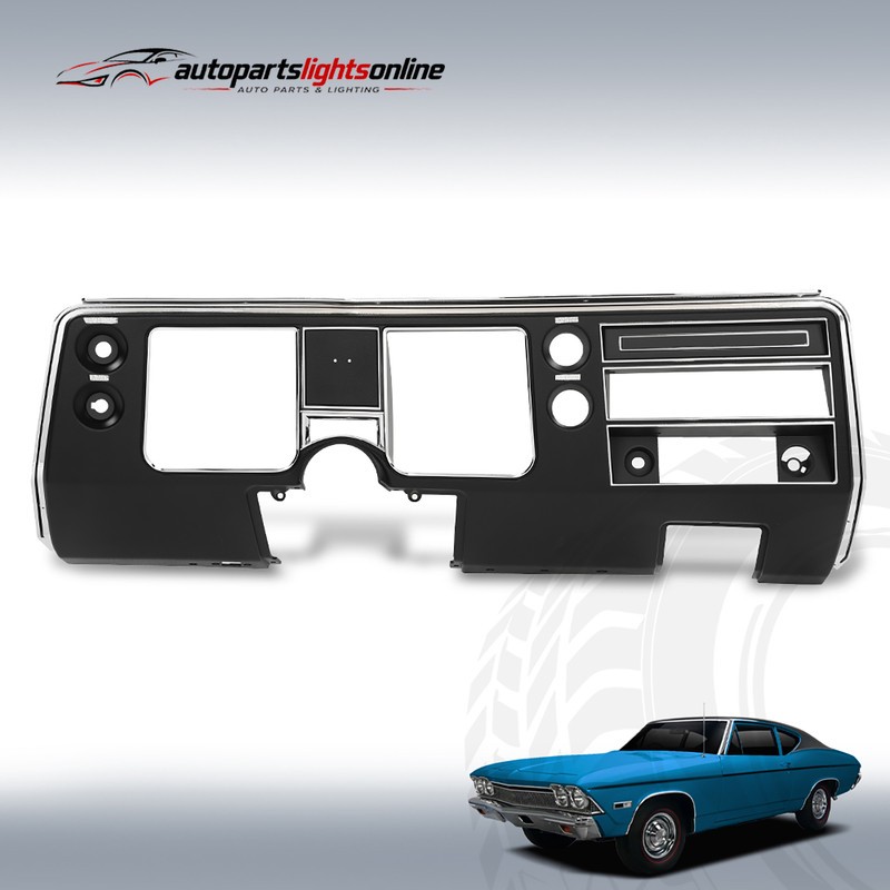 Fit For 1968 68 Chevelle El Camino Dash Bezel Panel Instrument Cluster w/o A/C