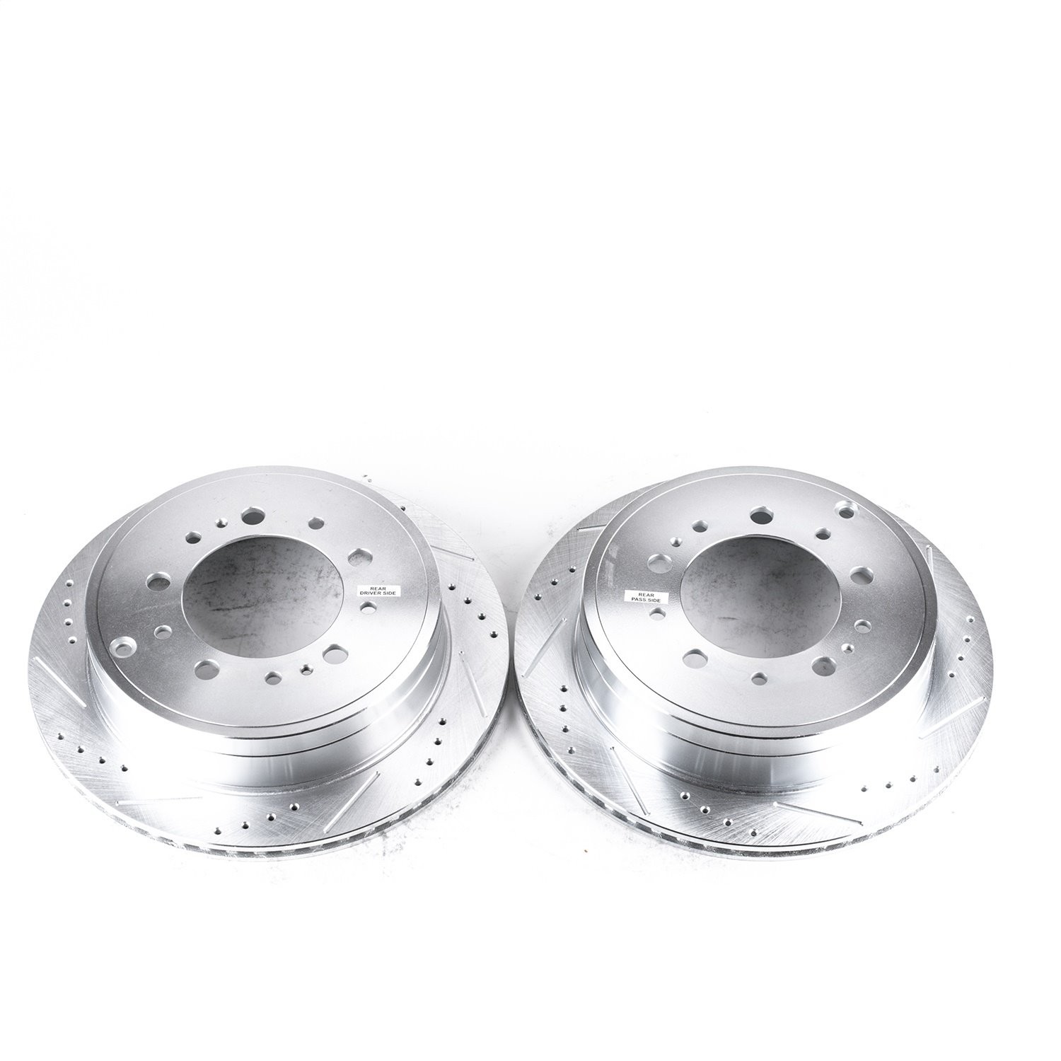 Power Stop Cross-Drilled and Slotted Brake Rotors Rear