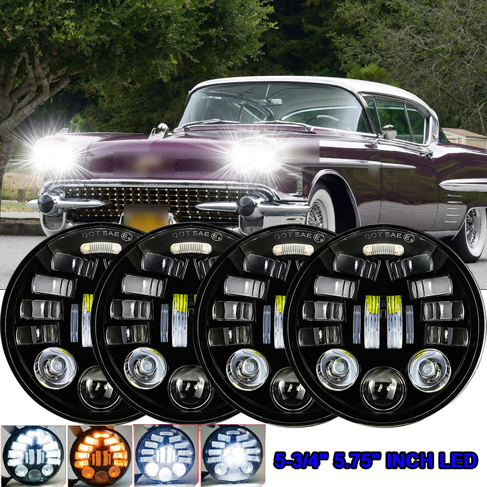 For 1958-1974 Cadillac DeVille 4PCS 5-3/4 5.75\