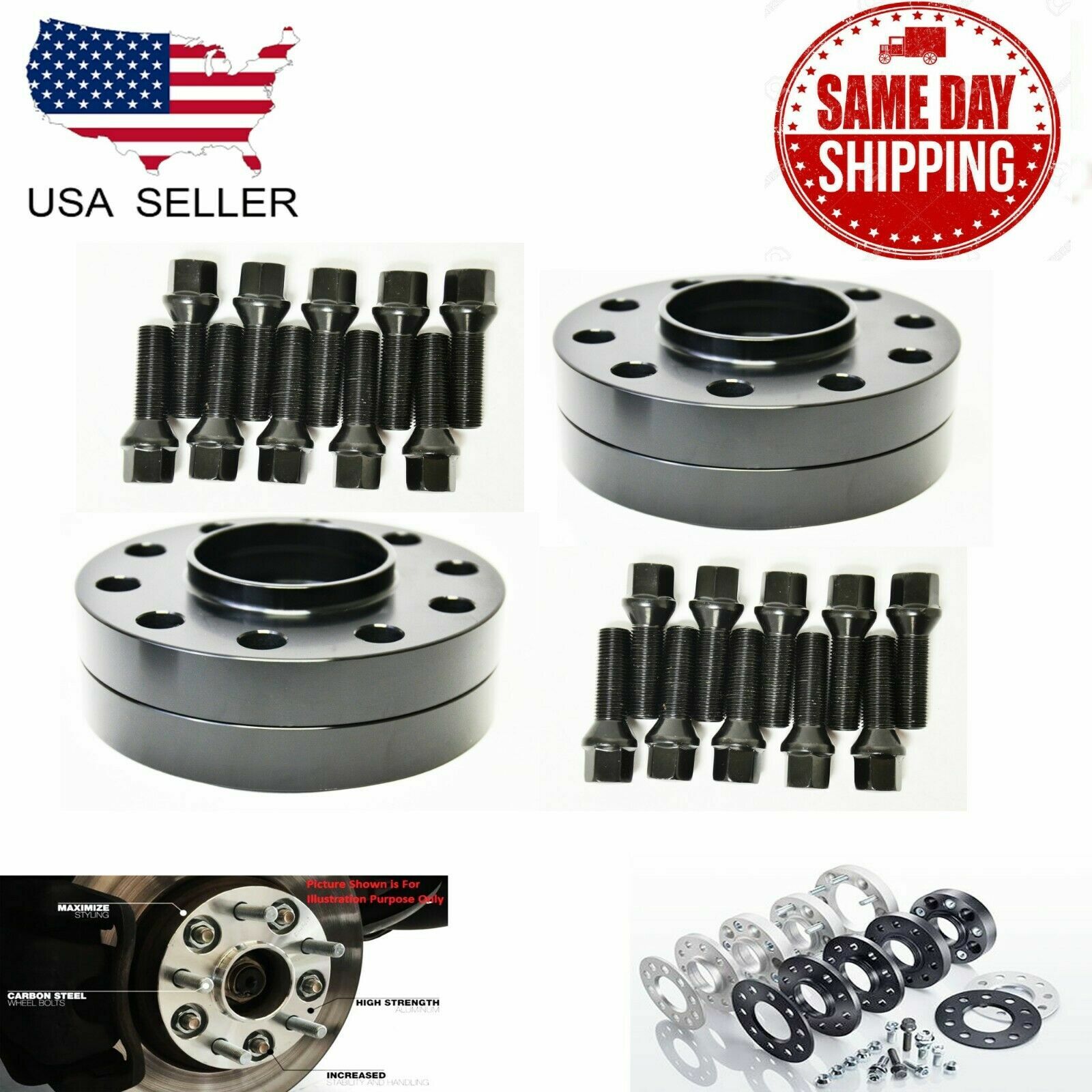 2PC HUBCENTRIC SPACER 5X120 15MM 72.56MM FIT BMW E61 E63 E90 E91 E92 E93 W/ BOLT 2PC HUBCENTRIC SPACER 5X120 15MM 72.56MM FIT BMW E61 E63 E90 E91 E92 E93 W/ BOLT