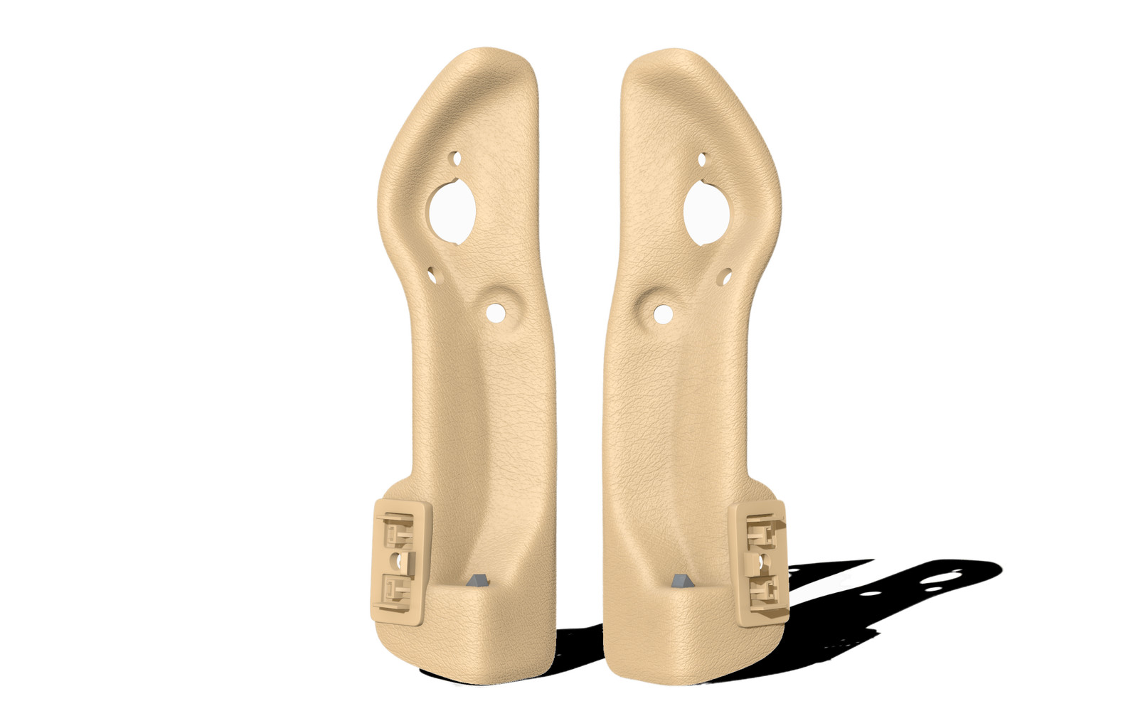 Aftermarket Mercedes-Benz Softtop Opener Covers (A124 E320) - Set - Creme Beige