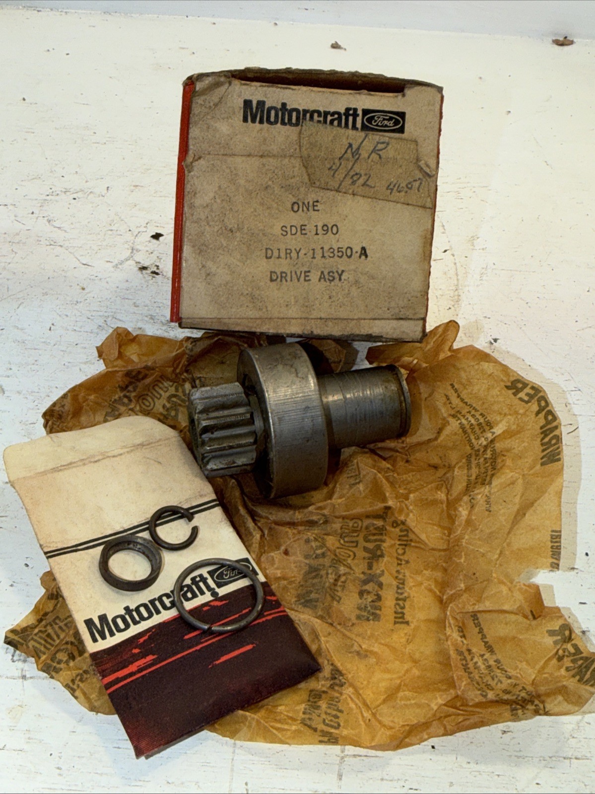 NOS OEM Ford D1RY-11350-A Starter Drive Assembly 1971-72 1.6 Inline 4 Cyl. Motor