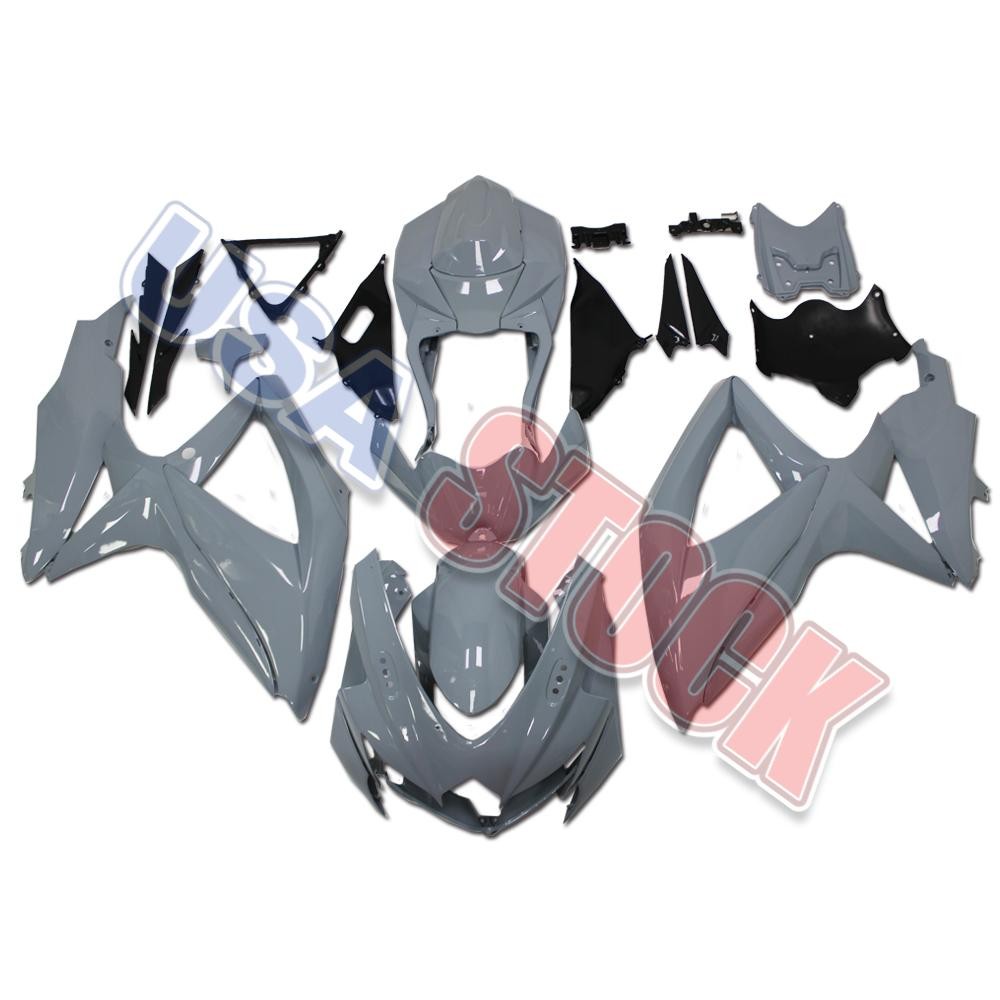 FFK Injection Mold Gray Fairing Fit for Suzuki 2008-2009-2010 GSXR 600 750 +Bolt
