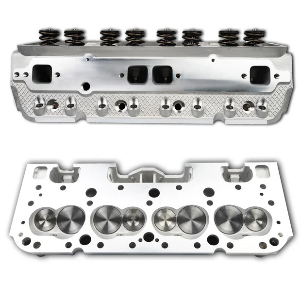 Complete Aluminum Cylinder Head For SBC Chevy 350 190cc 64cc 2.02/1.60 Angle