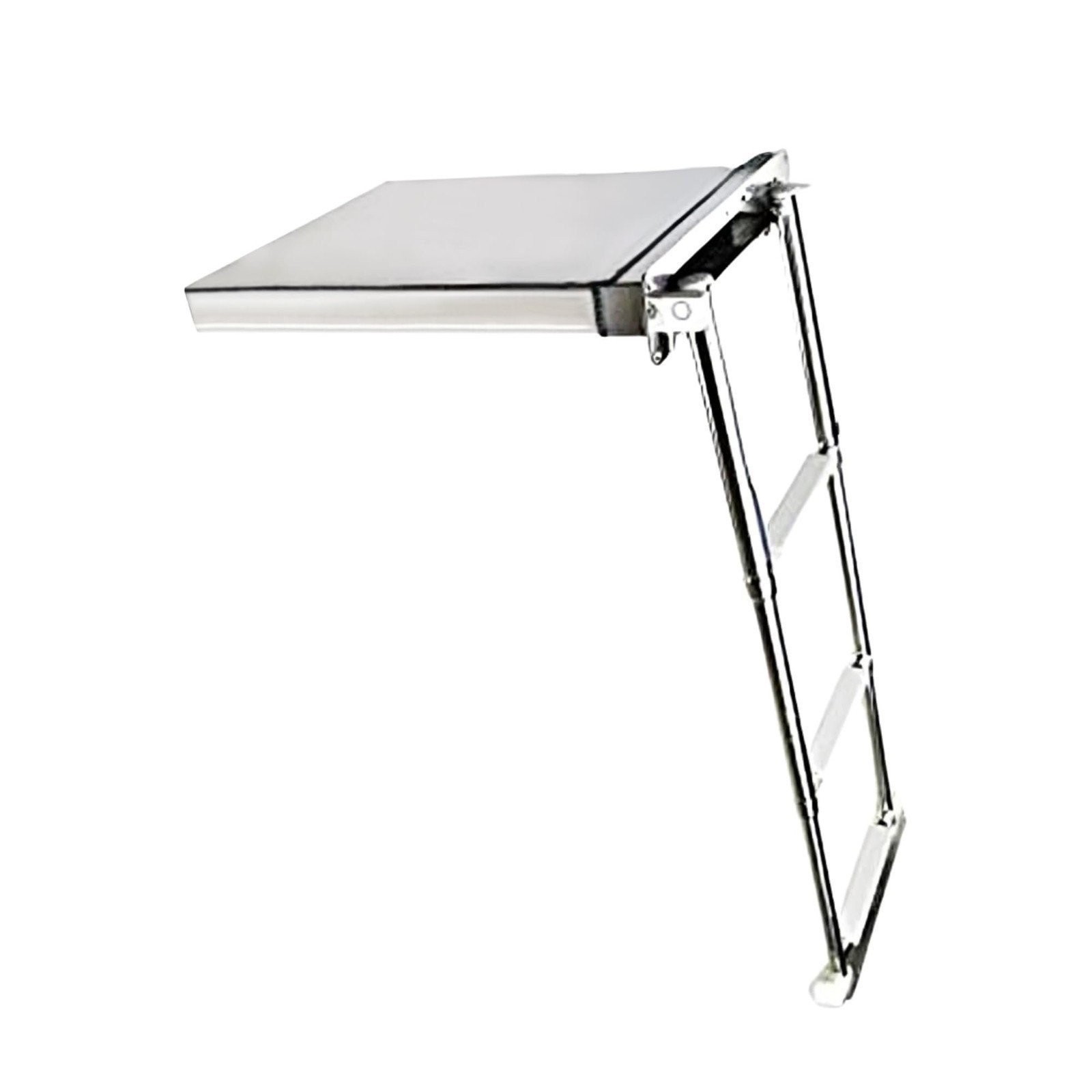 Marine City 3 Steps Boat Swiveling Ladder Stainless Steel Anti-Slip Foldable