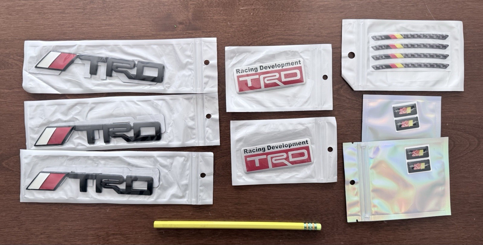 TOYOTA TRD BADGE EMBLEM DECAL LOT OF 16 VERY NICE TOYOTA TRD BADGE EMBLEM DECAL LOT OF 16 VERY NICE