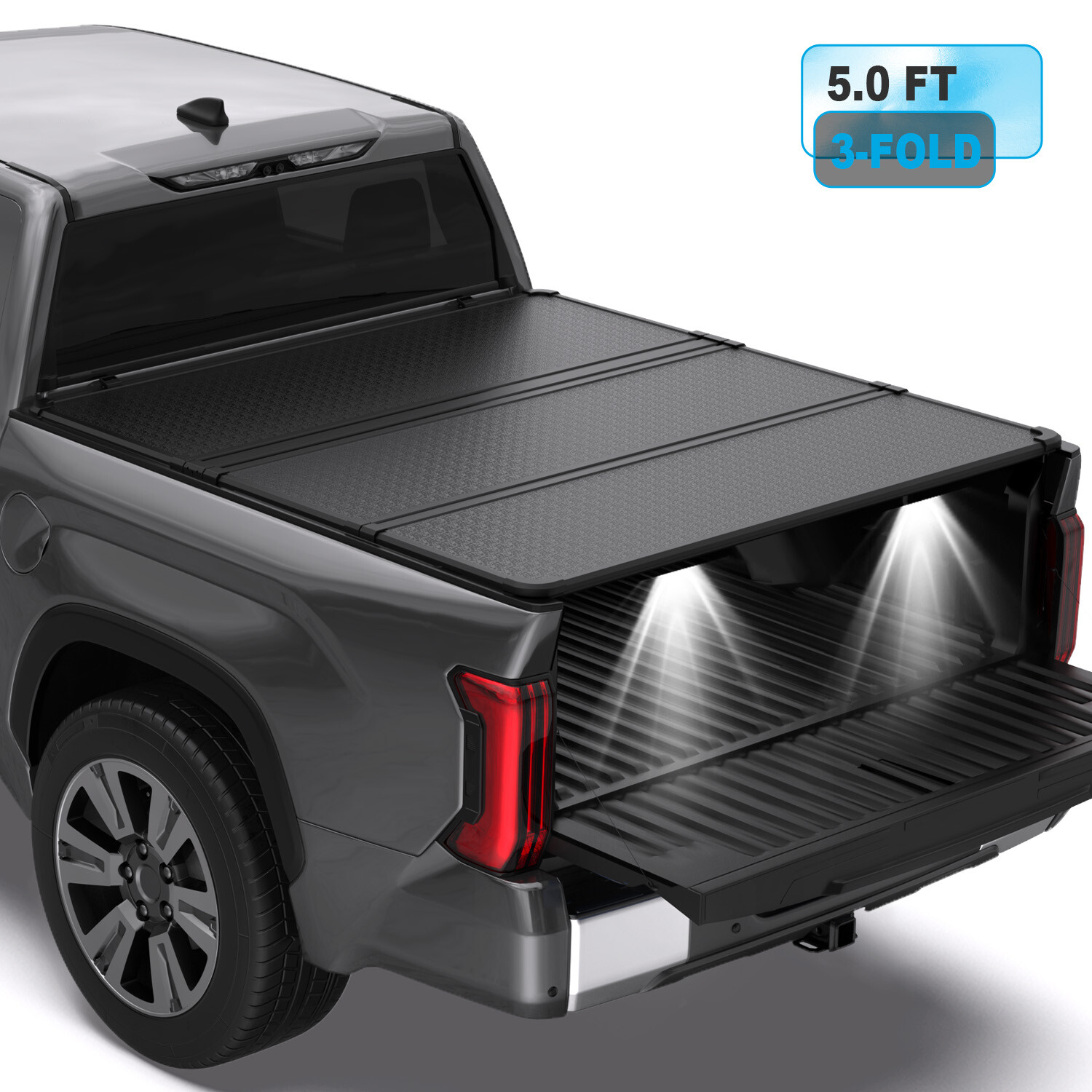 5FT Hard Tonneau Cover Bed For 2005-2026 Nissan Frontier Cover Bed 3-FOLD 5FT Hard Tonneau Cover Bed For 2005-2026 Nissan Frontier Cover Bed 3-FOLD