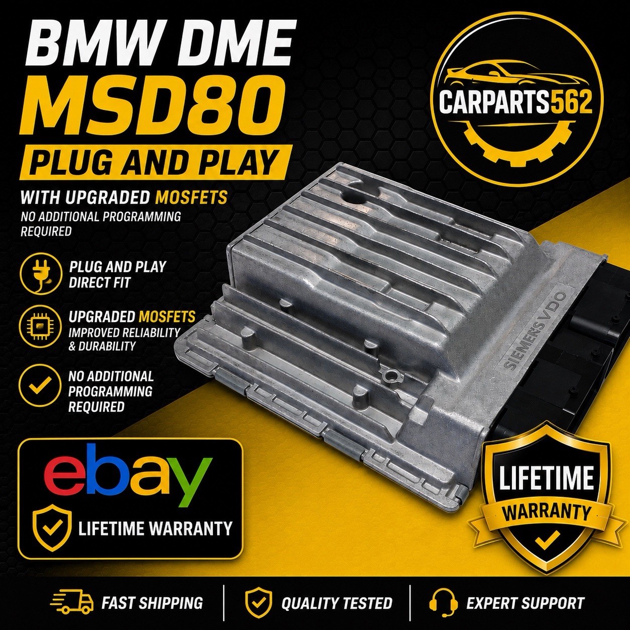 07-10 BMW MSD80 335i 135i N54 E90 E92 ECU DME Engine Control Module 07-10 BMW MSD80 335i 135i N54 E90 E92 ECU DME Engine Control Module