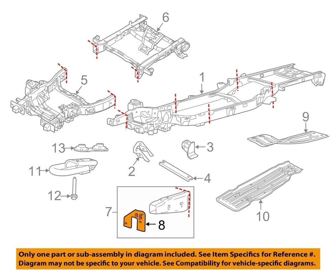 FORD OEM 15-20 F-150 Frame Frame Components-Front Bracket FL3Z17N775H FORD OEM 15-20 F-150 Frame Frame Components-Front Bracket FL3Z17N775H