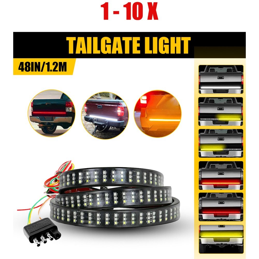 1-10x LED Truck Strip Tailgate Turn Signal Brake Tail DRL Light Bar 48