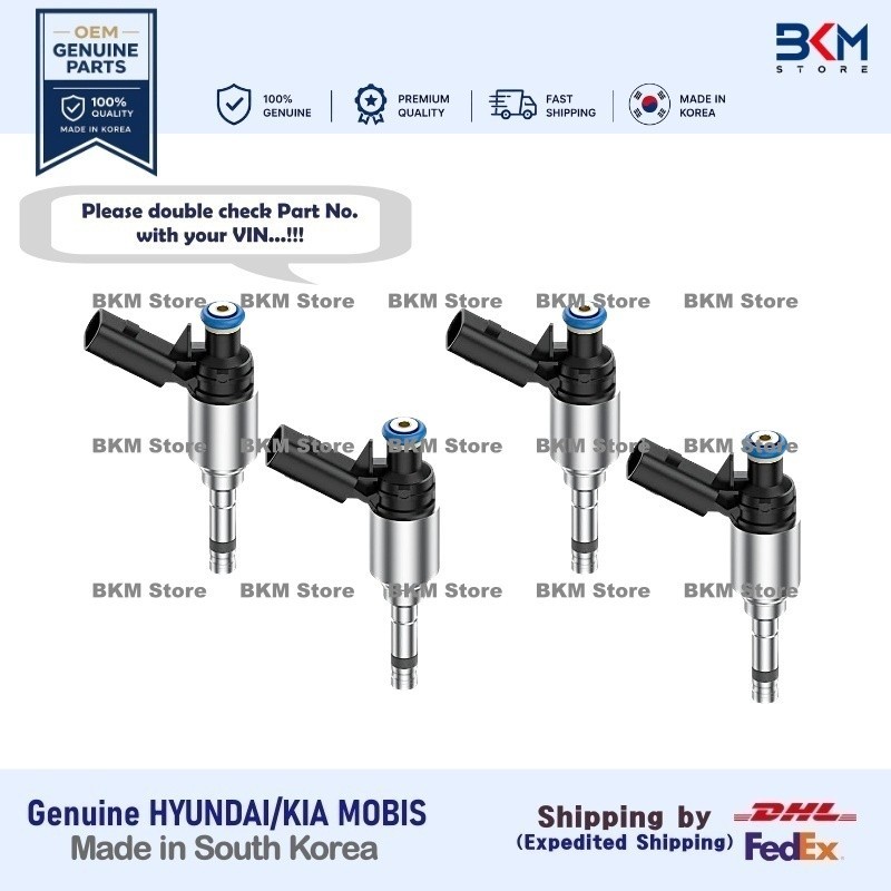 Genuine 353102GTA1 Fuel Injector Assy 4 PCS for G70, Sanata Fe, Sportage,Sorento