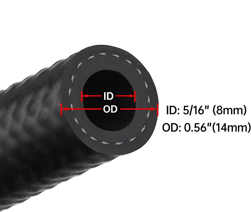 Gas Rubber Fuel Line Hose NBR Push on Hose  5/16